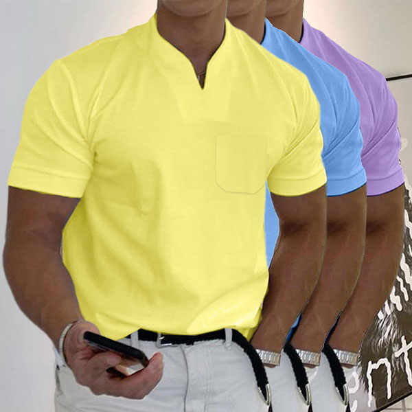 T-shirt de sport à manches courtes avec poche pour homme d'affaires