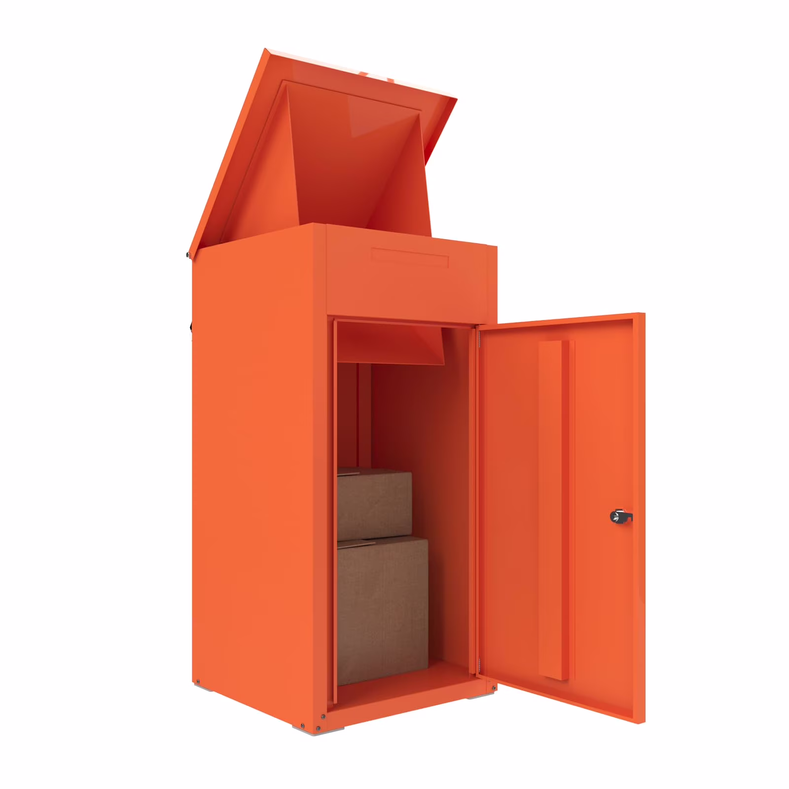 Package Delivery Boxes for Outside Parcel Drop Box Outdoor Storage Box Wall Mounted Express Mail Package Delivery Box 17" x 16" x 38.3" Black(Black/Large) - Image 4