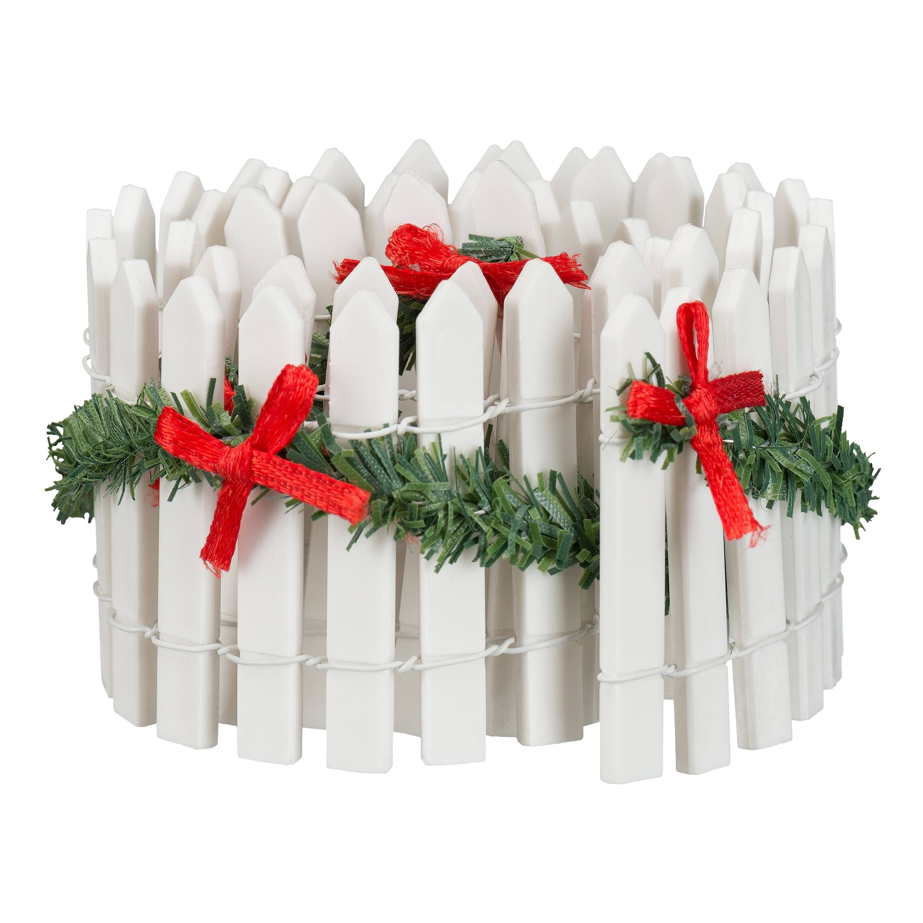 Holiday Time Christmas White Picket Fence Village Accessory, 23.5