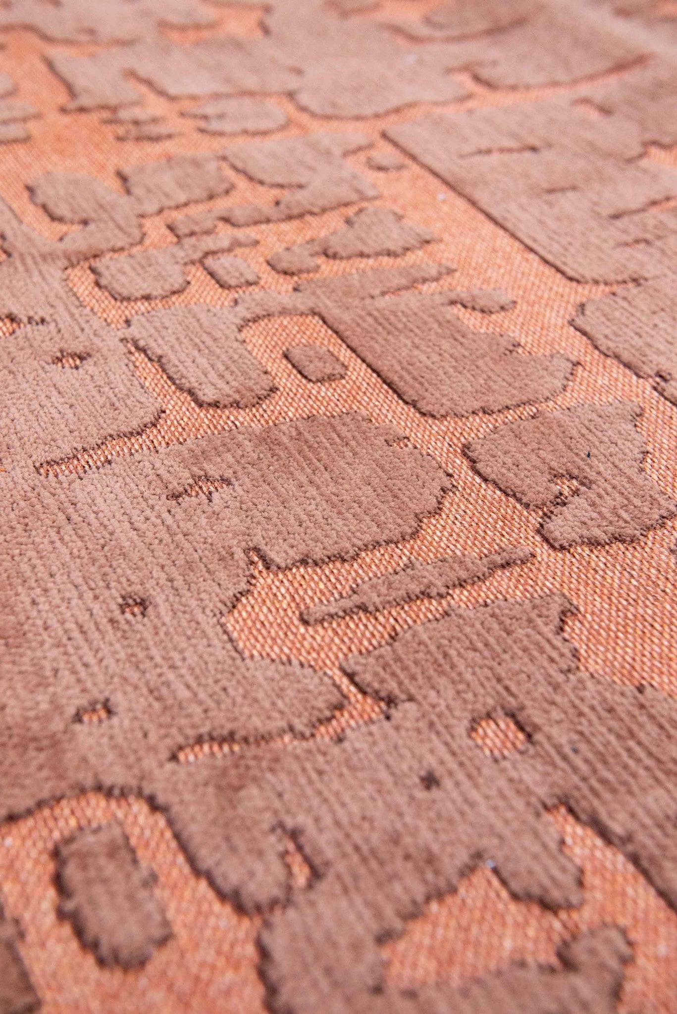 Louis de Poortere Structures Runner 80 x 250 cm - Za Copper