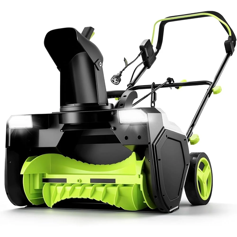 DEKOPRO 23" Electric Snow Blower, 15-Amp Corded Snow Shovel Removal Tool with Dual LED Lights, 3300RPM, Plows 800lbs/min, Snow Thrower with 25FT Throwing Distance and Adjustable Chute for Driveways