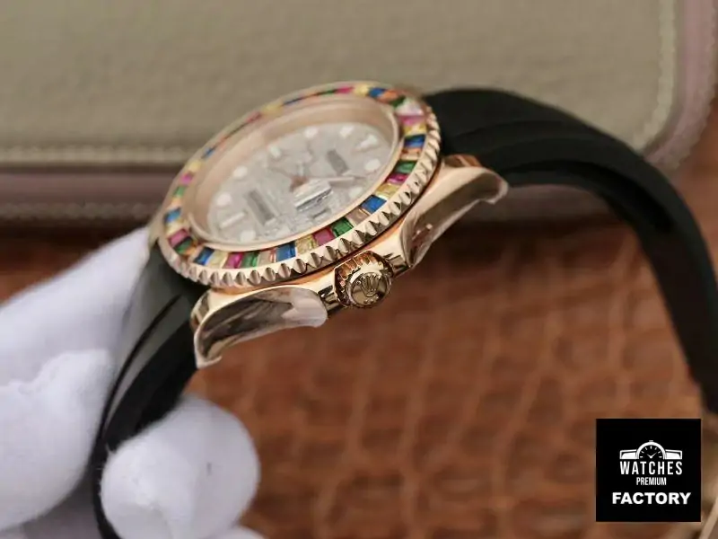 Rolex Oyster Perpetual Yacht Master 116695 Silver Diamonds Dial