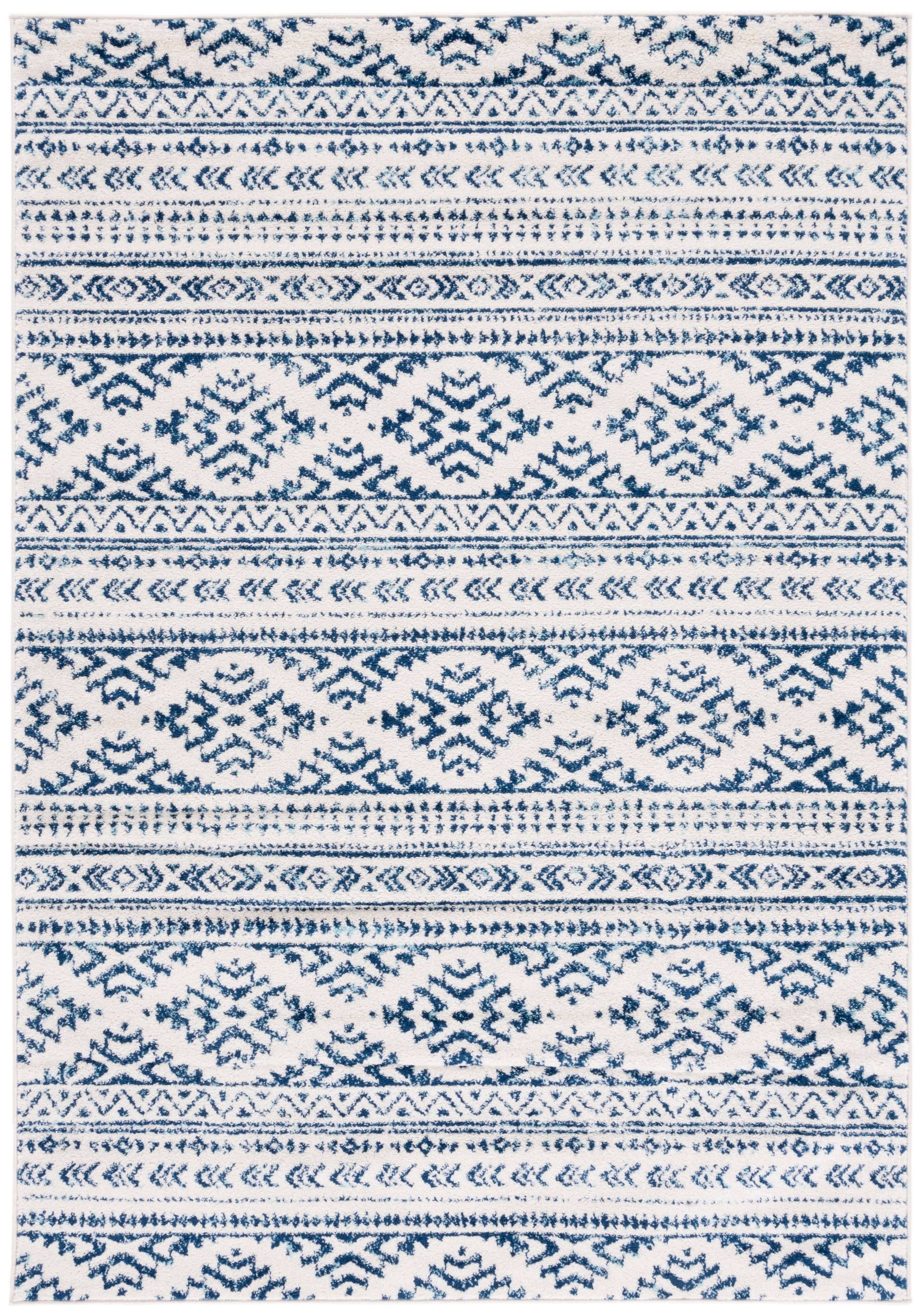 Safavieh Tulum Ivory/Navy 8 ft. x 10 ft. Area Rug