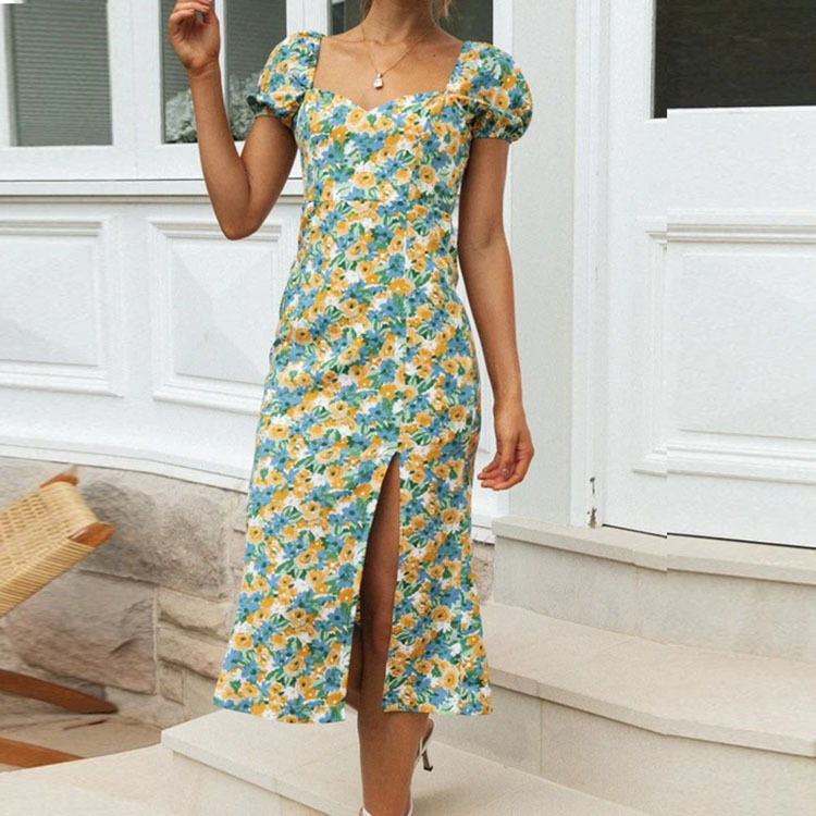 Robe fendue dos nu fraîche et ravissante