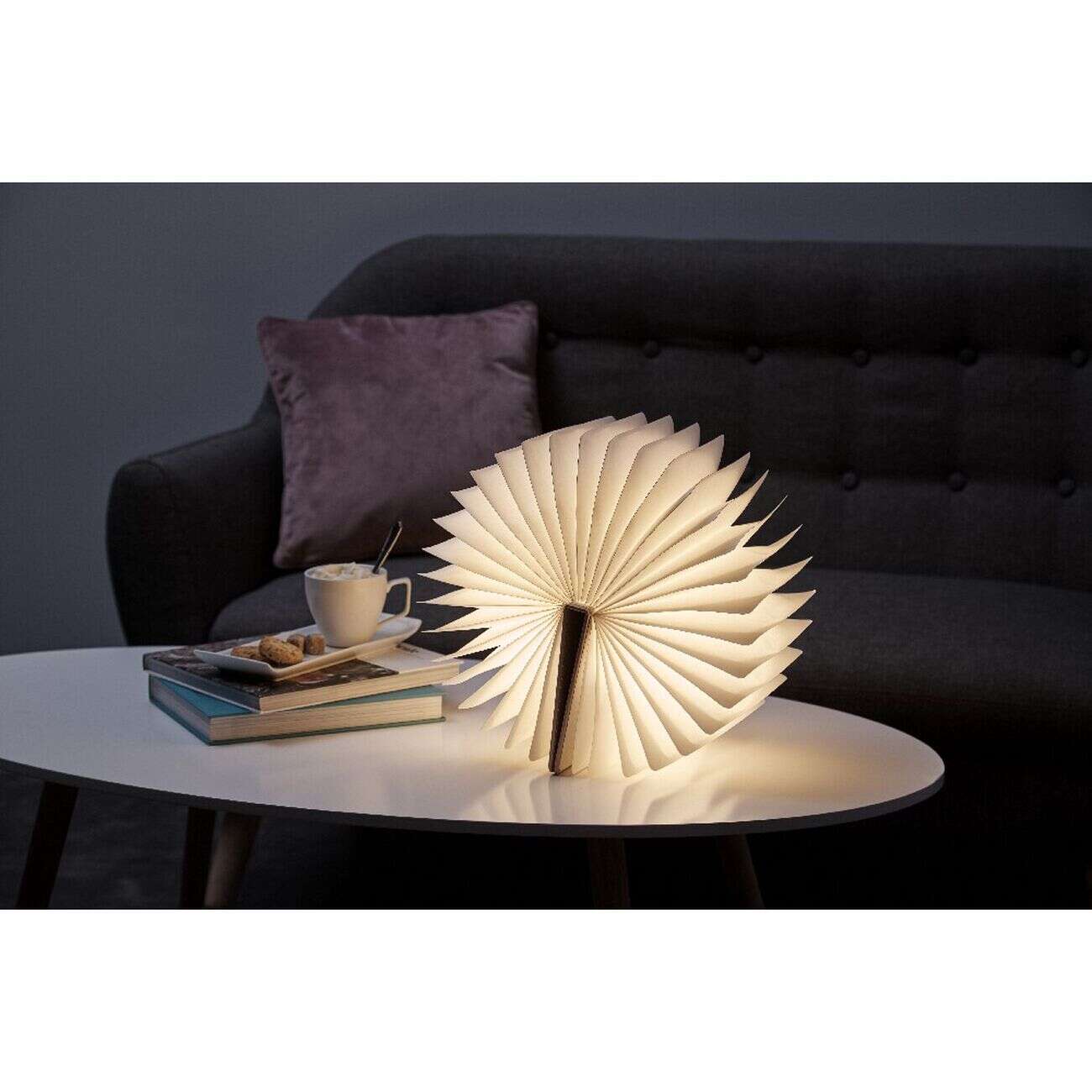 Lampe livre pliante noir, gris ou rose