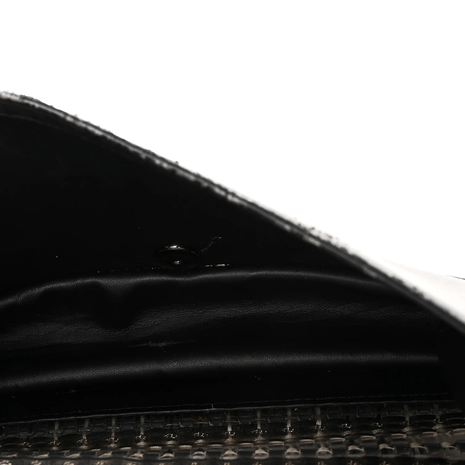PVC Thread Woven Medium Boy Flap Black