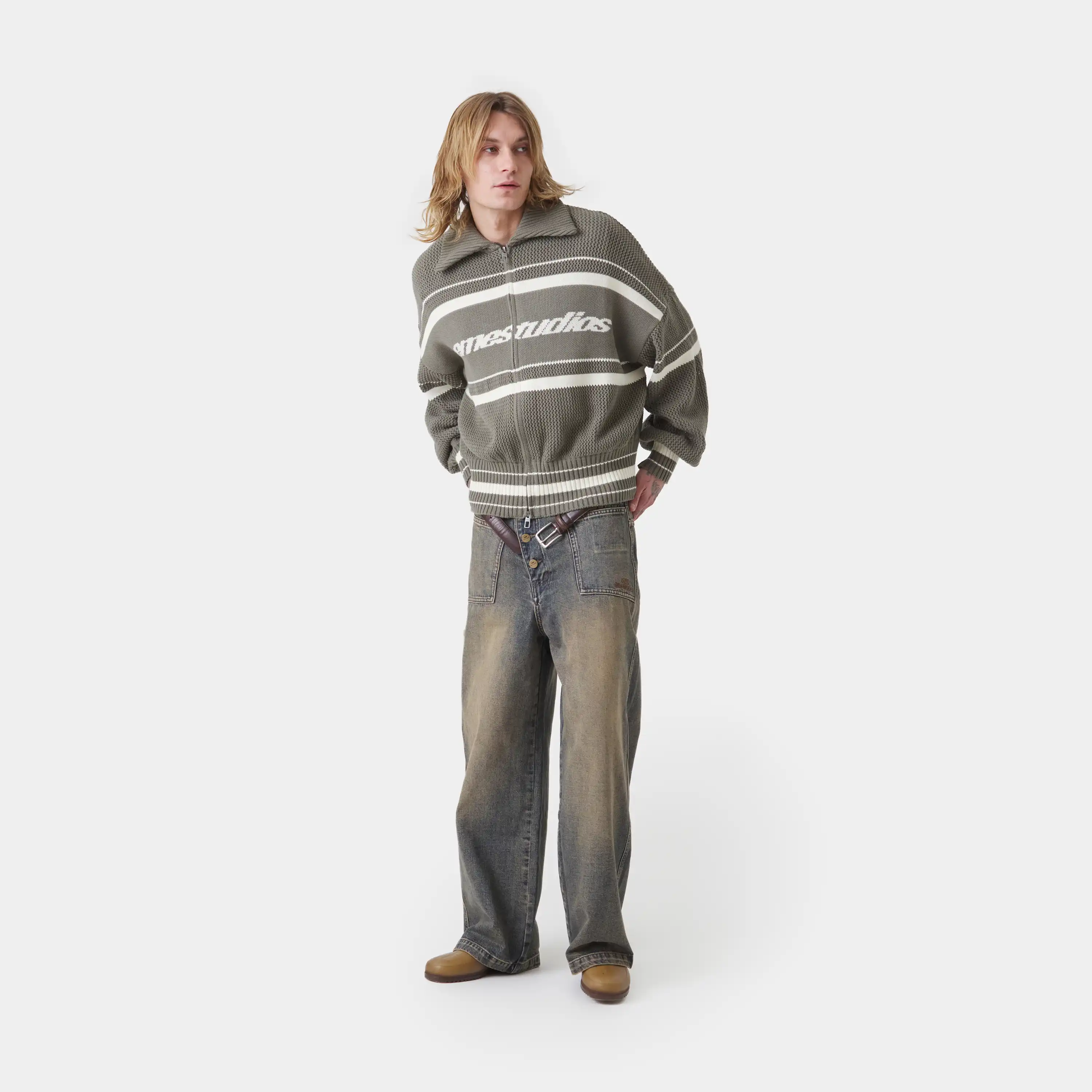 Unit Forest Zipper Knit