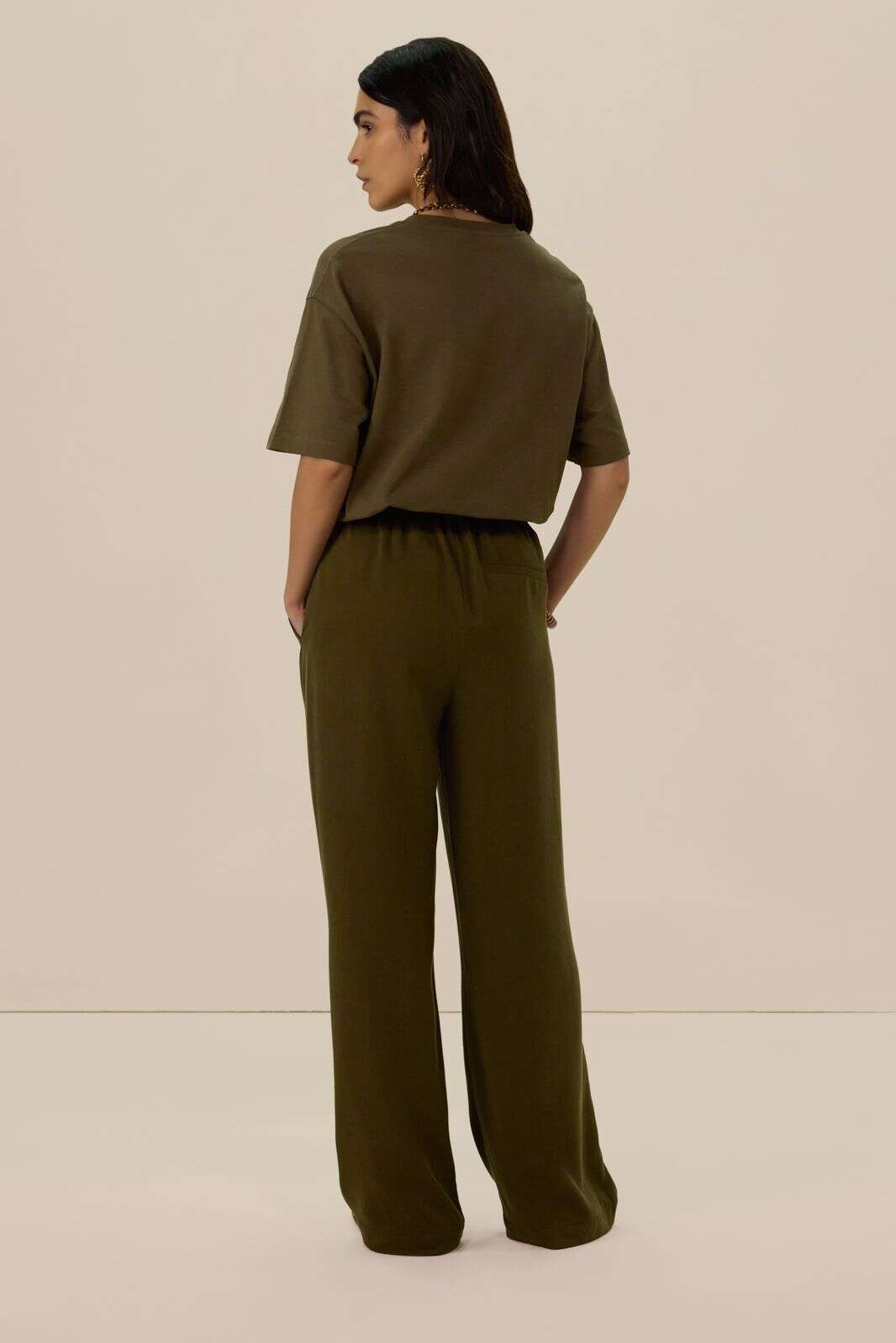 Donkergroen oversized T-shirt