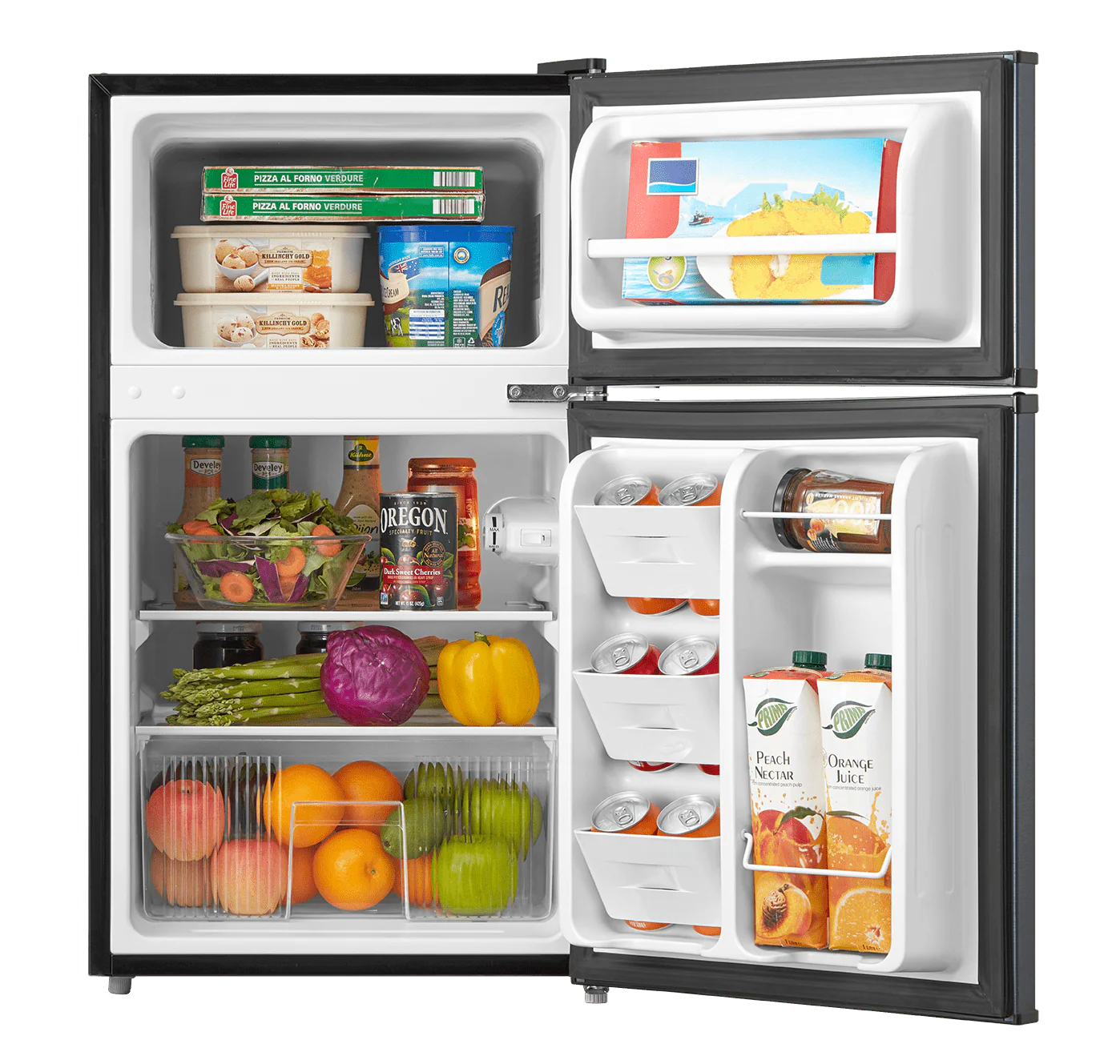 3 2 Cu ft Two Door Mini Fridge with Freezer, Stainless Steel, E Star, ARM32D5ASL Image 3