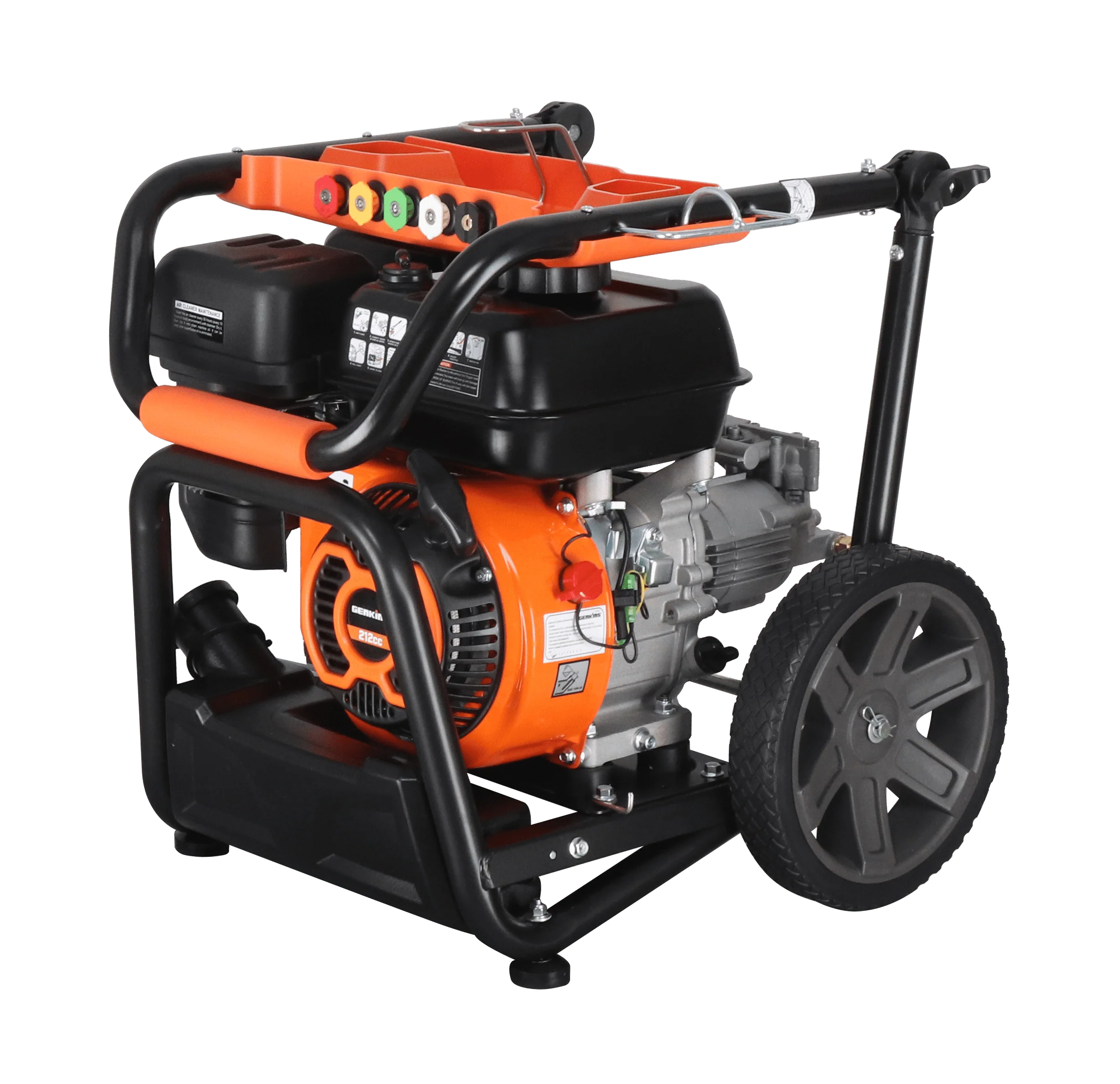 Genkins GPW3200 Gas Powered Foldable Pressure Washer 3200 PSI and 2.5 GPM, Soap Tank and Five Nozzle Set | Compact & Foldable