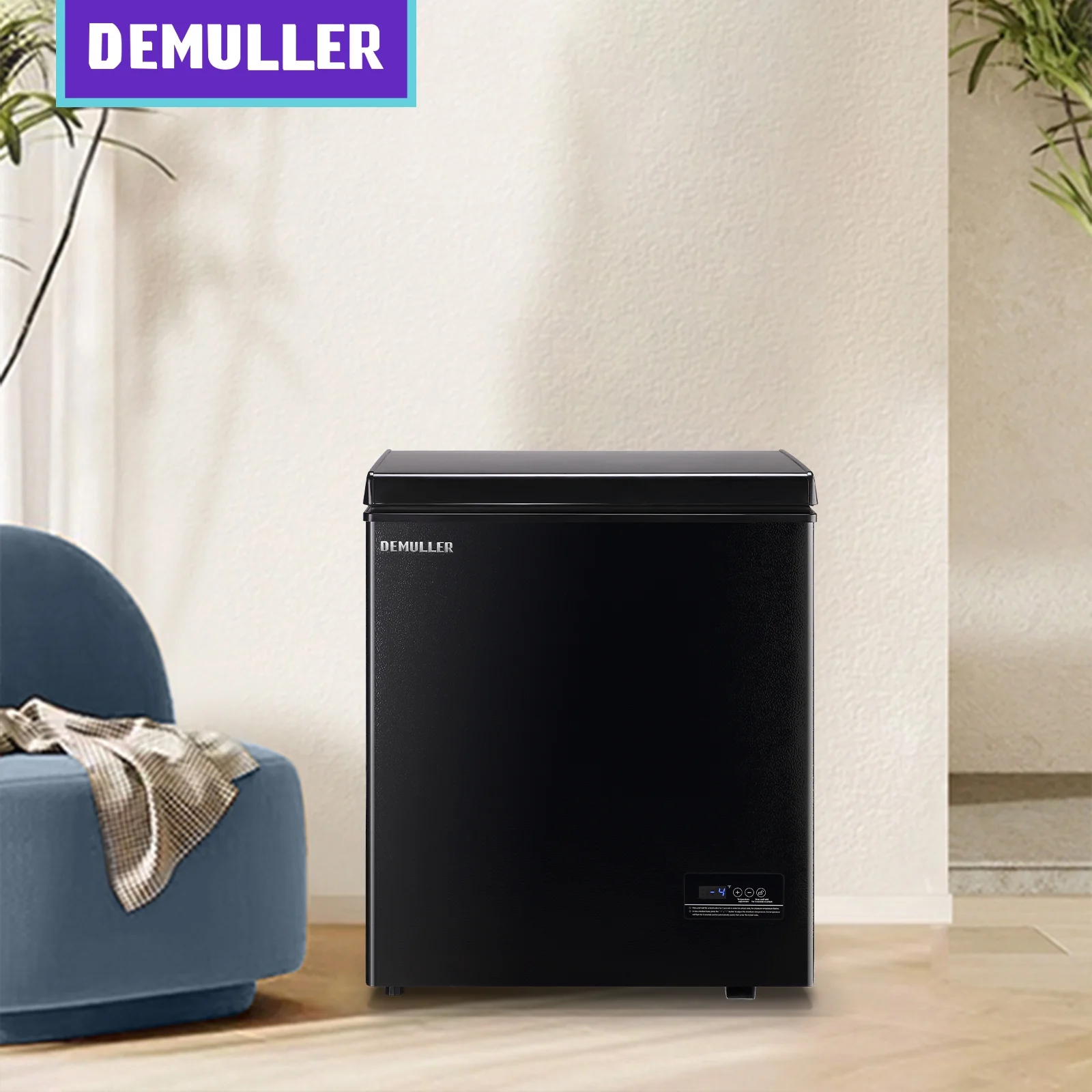 4.0 Cu.ft Deep Freezer Top Open Door Compact Freezer with 2 Removable Storage Baskets Black(4.0 CU.FT/BLACK) - Image 3