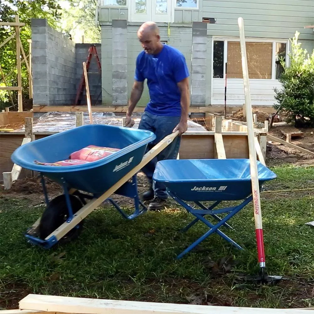 Blue Steel Pneumatic Contractors Wheelbarrow 6 Cu Ft - Image 7