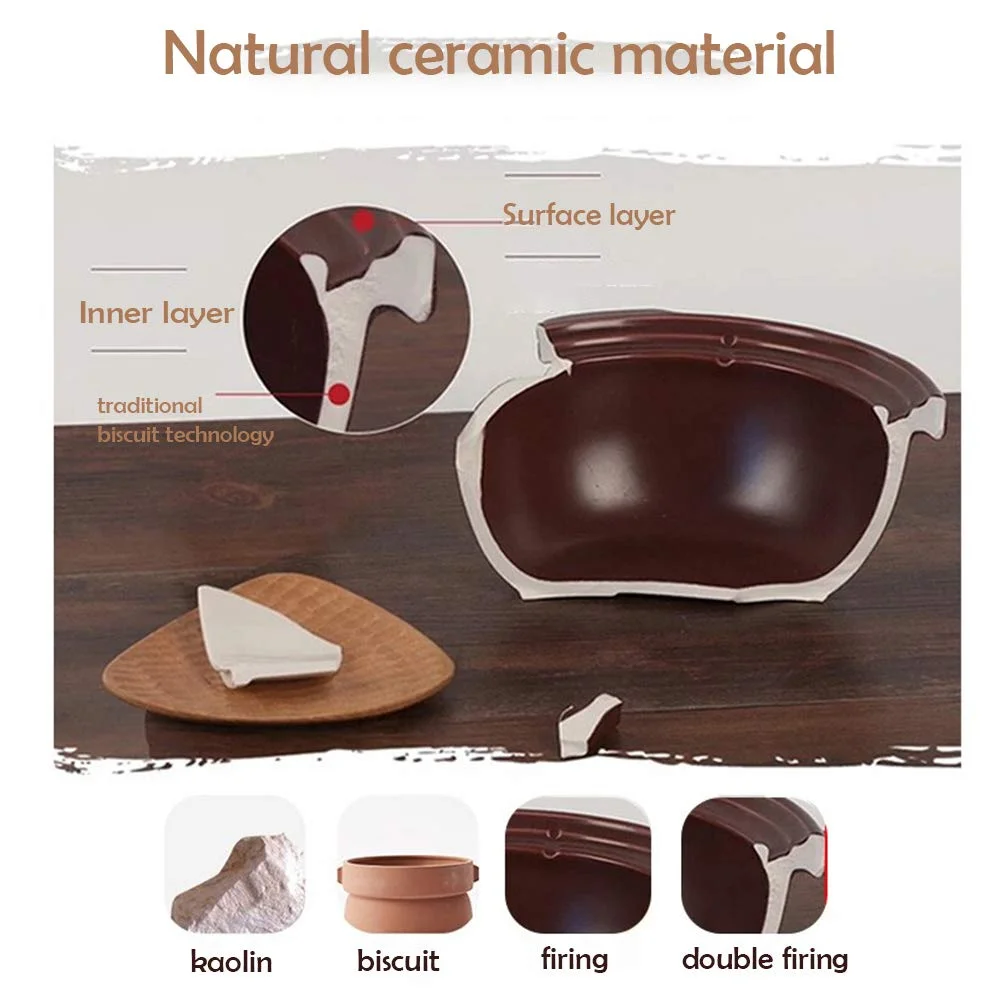 TIANJI Electric Claypot Crock Pot Stew Pot Rice Cooker Ceramic Soup Porridge Maker 3 L, 24h Pre - Set