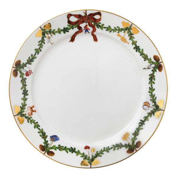 Stjerne Riflet Jul tallerken 27 cm