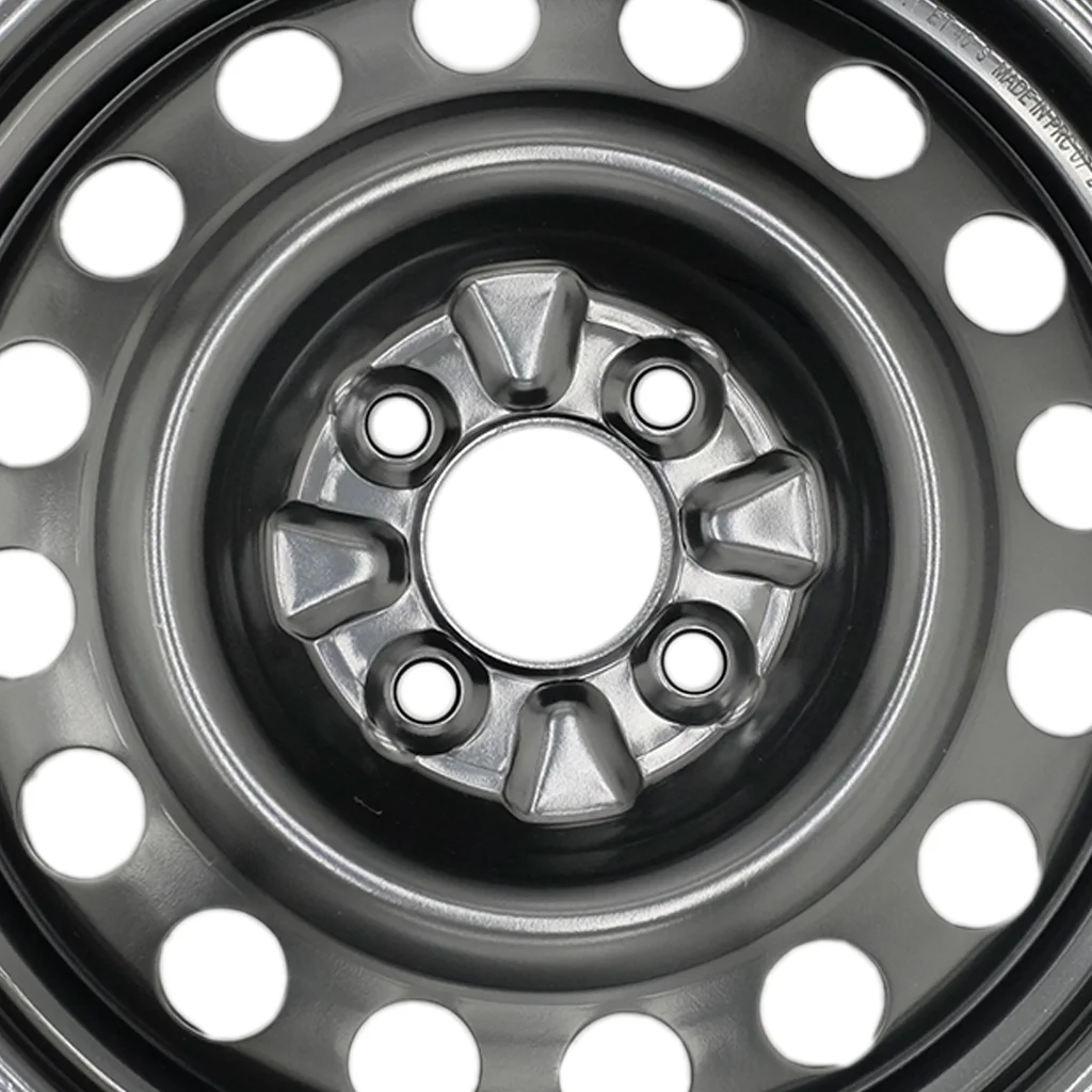 15" Single 15X5.5 Black Steel Wheel For Nissan Versa 2013-2019 OEM Design Replacement Rim - Image 3