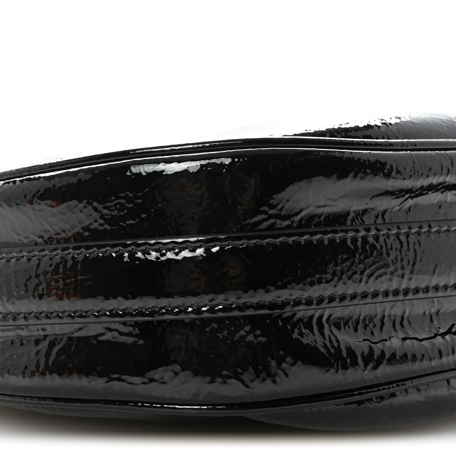 Patent Naplak Arque Shoulder Bag Black
