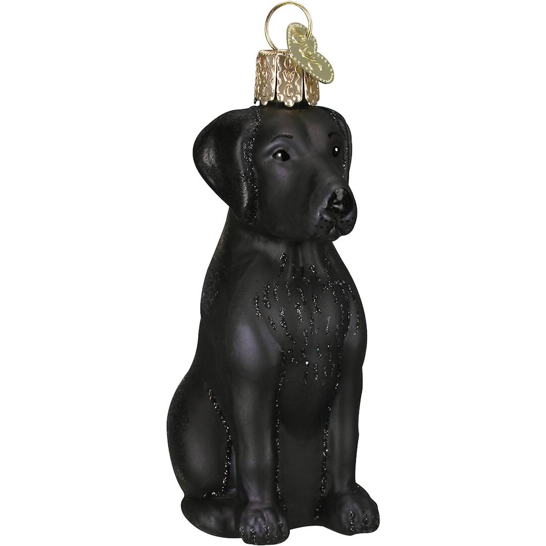 Old World Christmas Black Labrador Glass Ornament