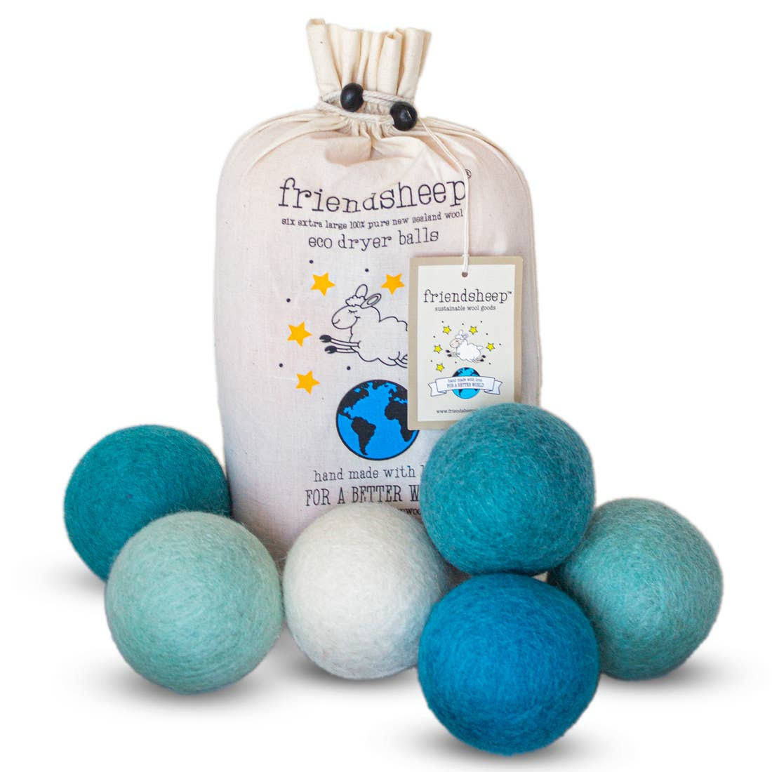 Friendsheep Blue Ocean Eco Dryer Balls
