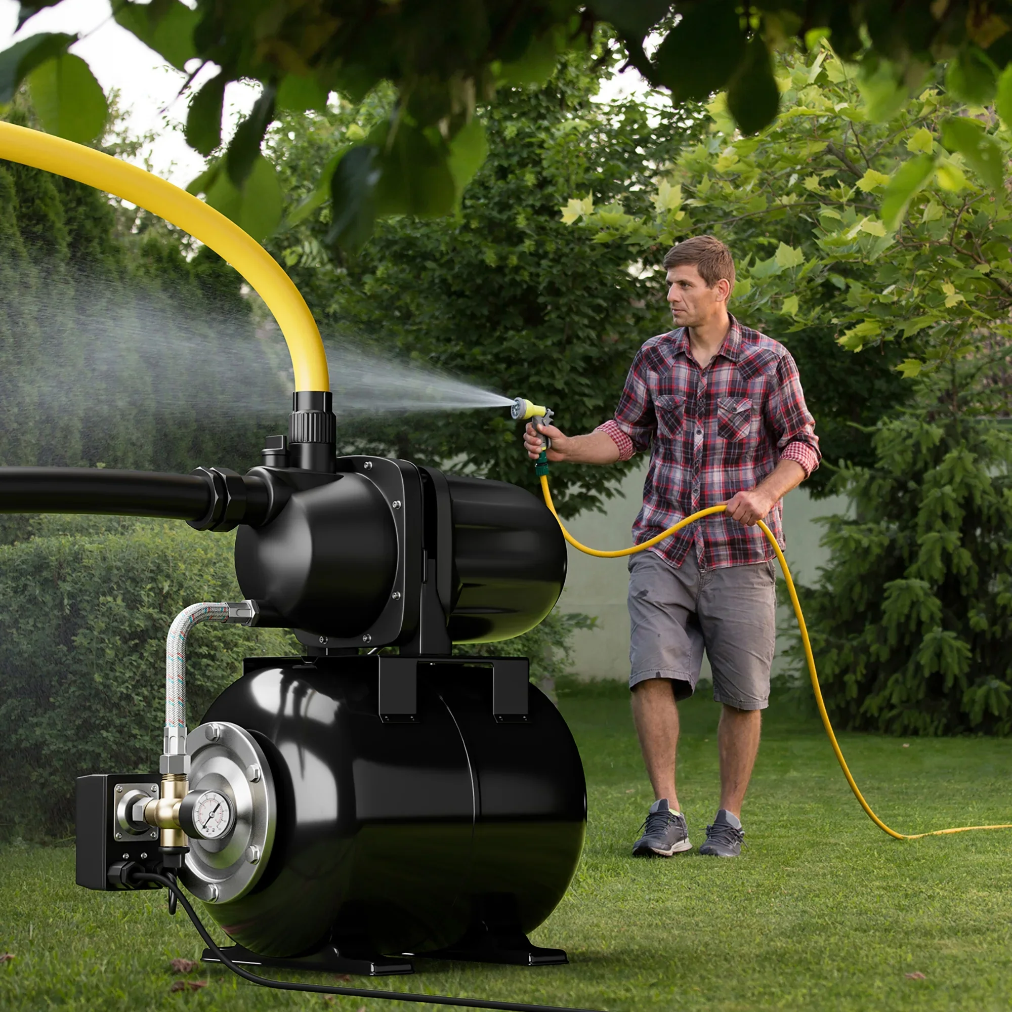 Gymax 1.6 HP Shallow Well Pump 1000 GPH 164 FT Stainless Steel Garden Jet Pump