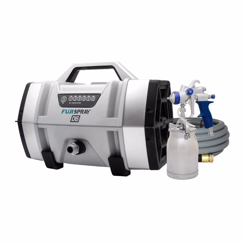 Fuji Spray D6 6 - Stage HVLP Turbine Sprayer with T70 HVLP Spray System, 6 - Stage Motor, and Rugged Construction (Gray)