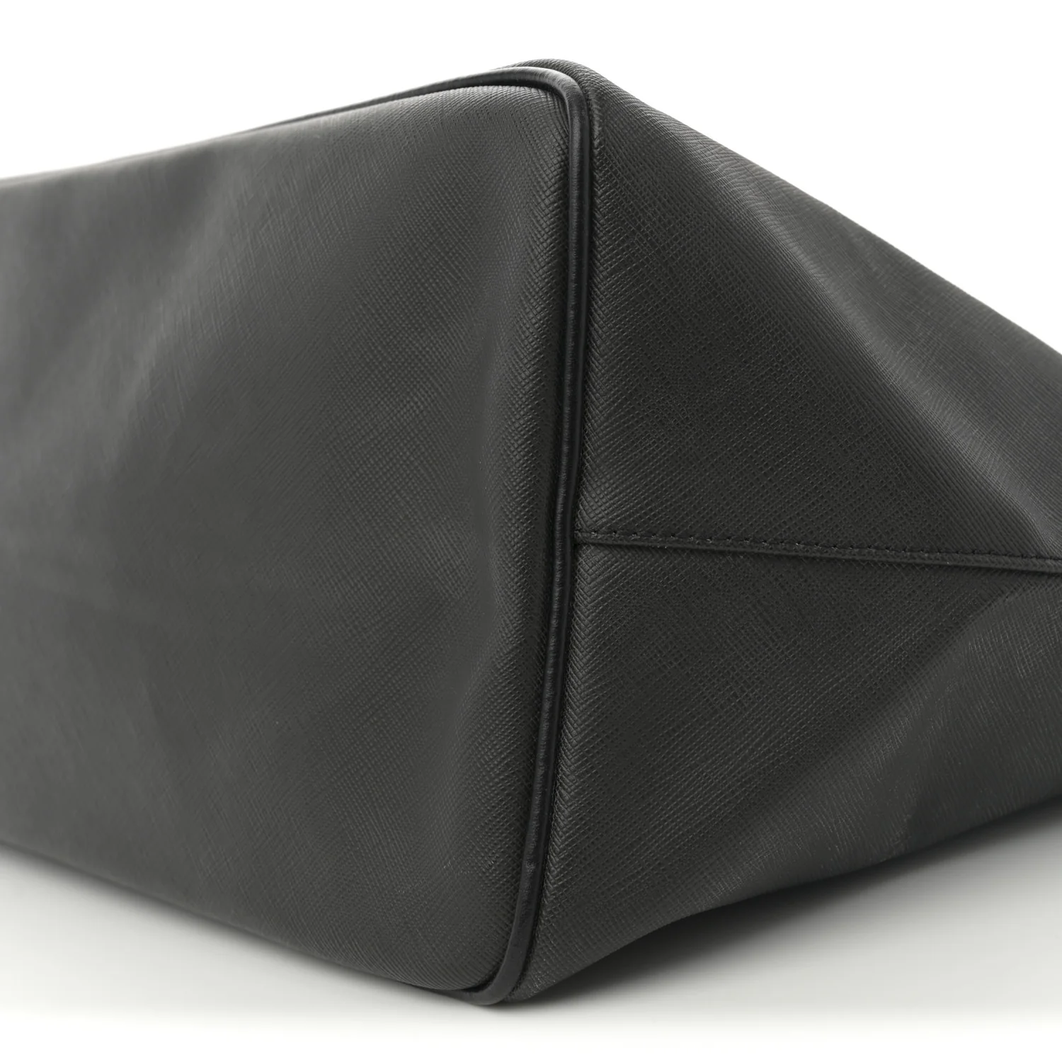 Textured Coated Canvas Bambi Print Large Antigona Tote Black
