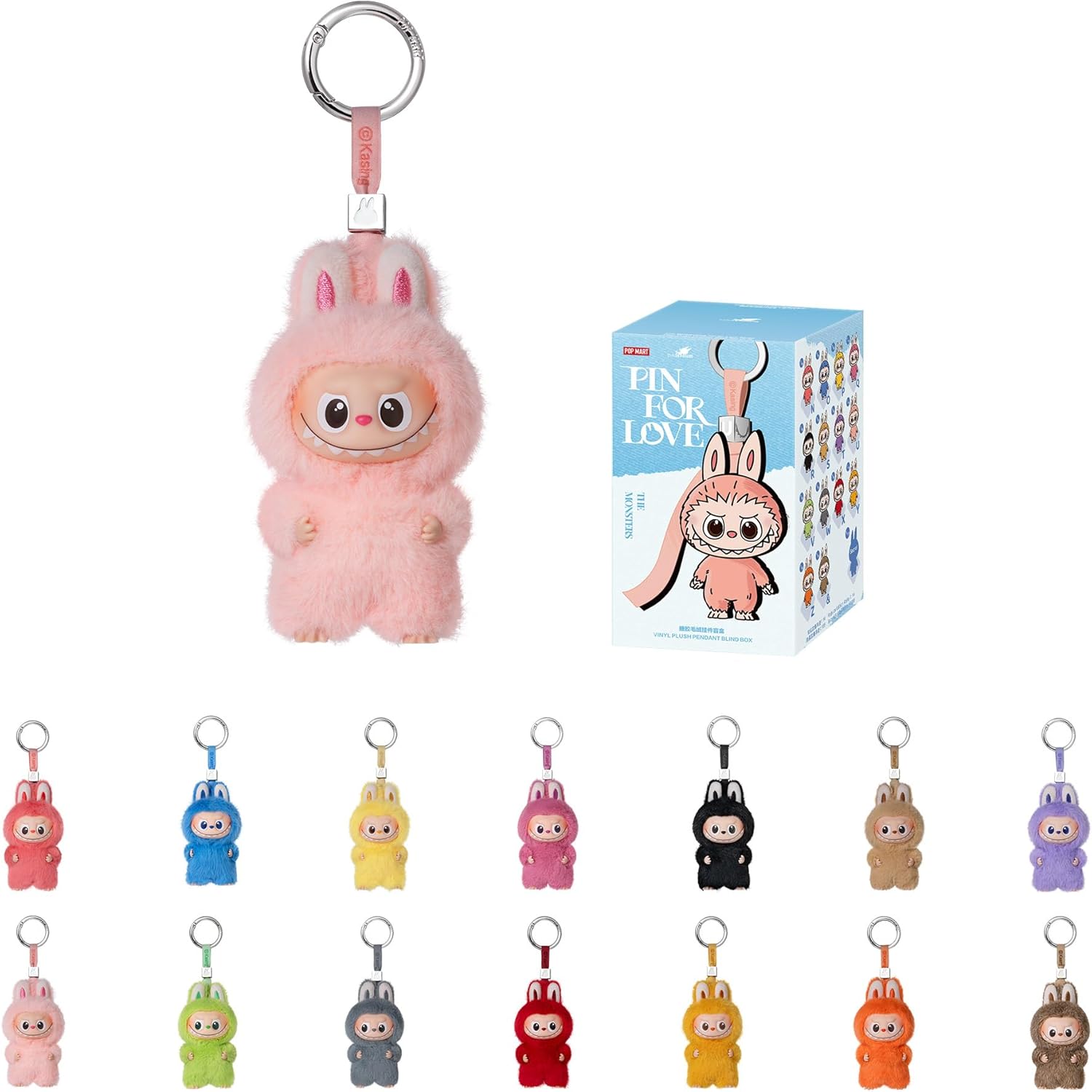 POP MART The Monster PIN for Love Series - Vinyl Plush Pendant Blind Box