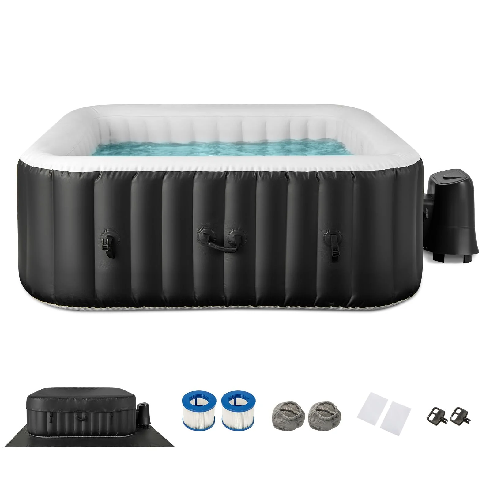 Inflatable Hot Tub. Blowup Pool Hottub. Portable Outdoor Water SPA