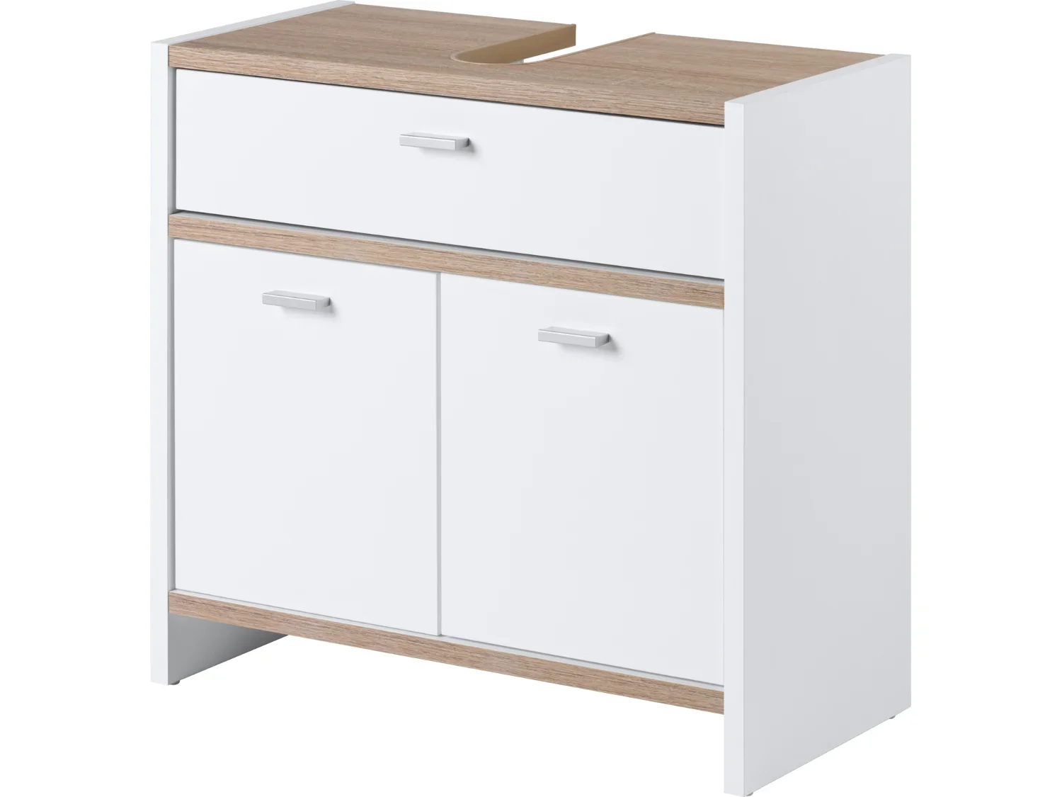 LIVARNO home Meuble sous-vasque, 58,1 x 54,5 x 28 cm, blanc/imitation chne