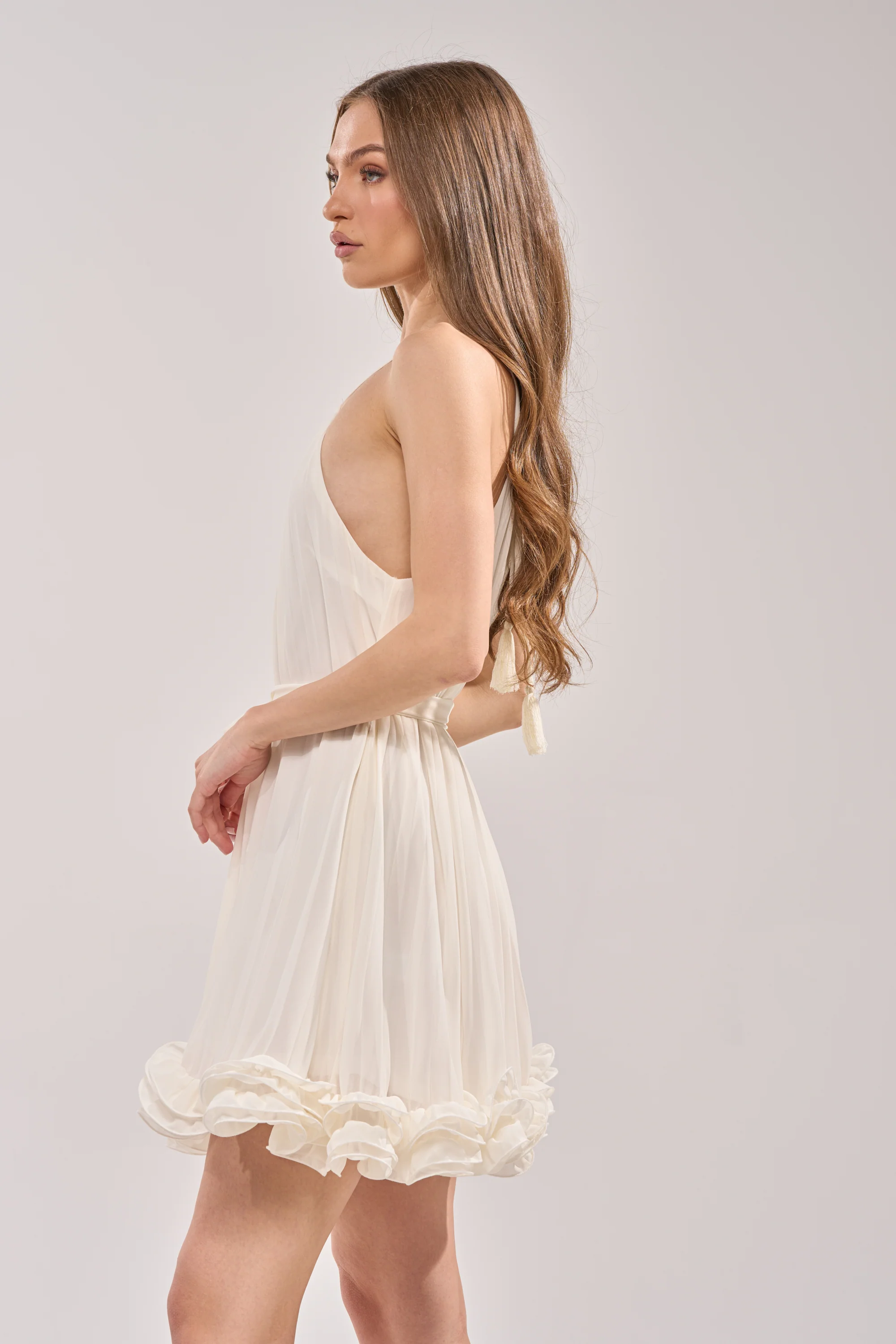CAMERA PLEASE RUFFLE MINI DRESS - Akira Store