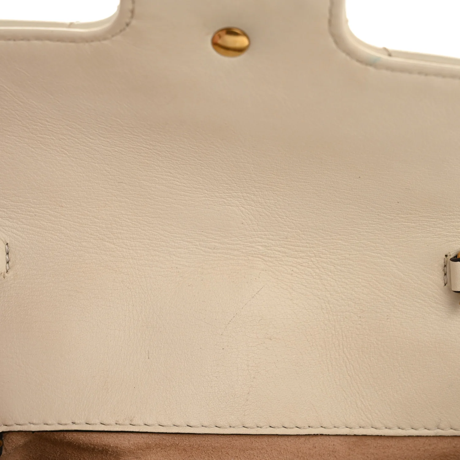 Calfskin Matelasse Super Mini GG Marmont Shoulder Bag White