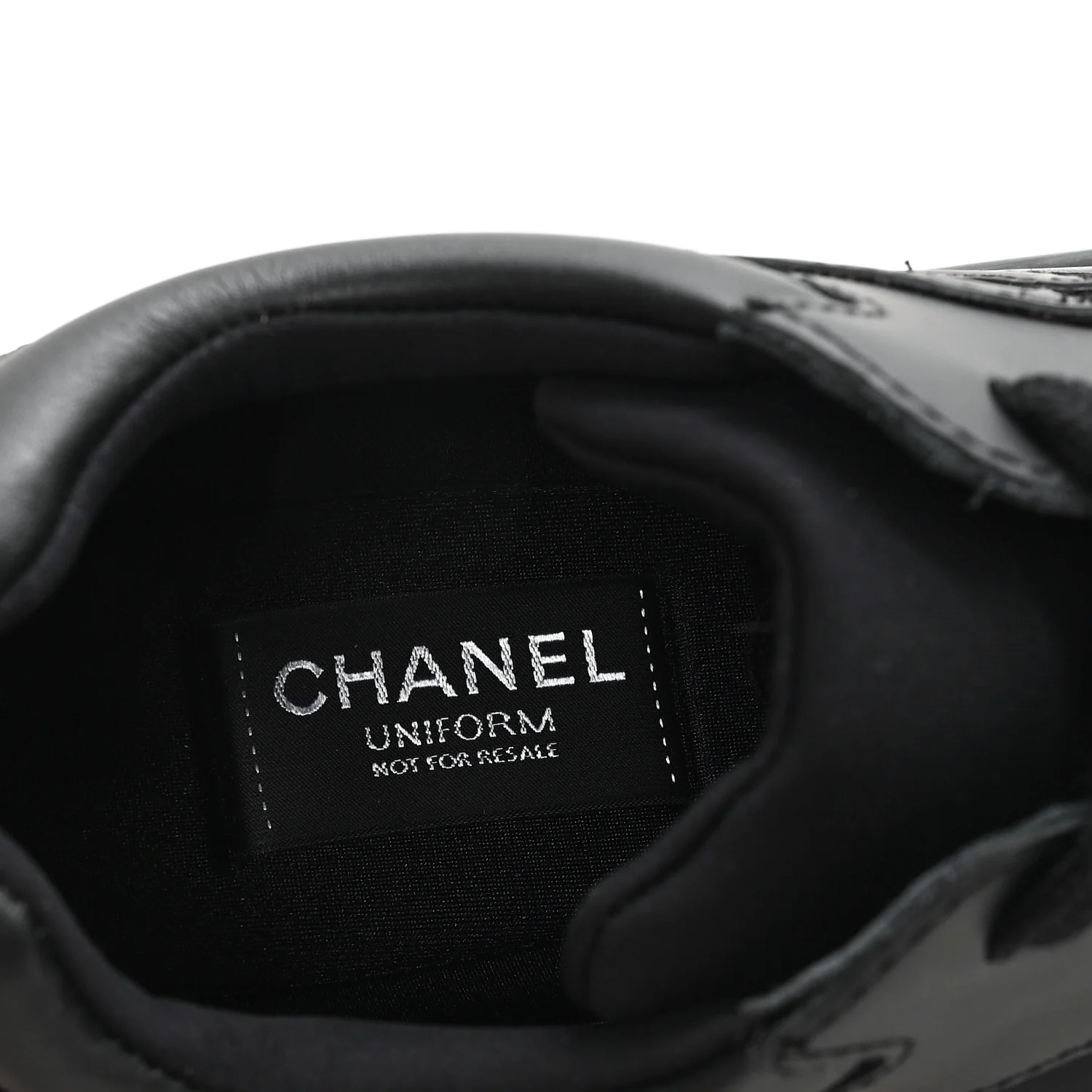 Calfskin Lambskin CC Uniform Sneakers 41 Black