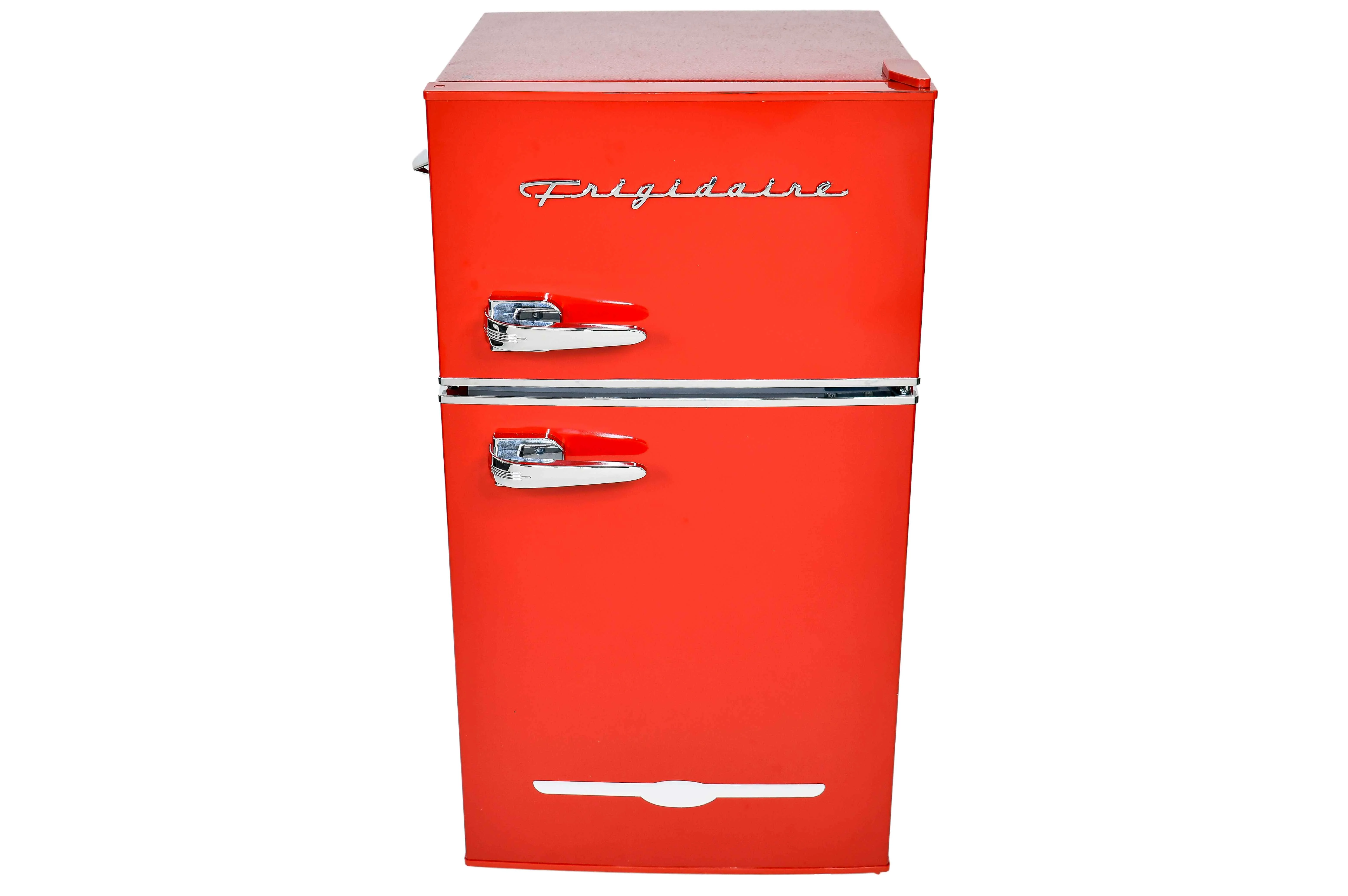 Retro 3.1 Cu ft Two Door Compact Refrigerator with Freezer, Red(Red) - Image 9