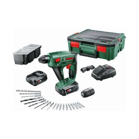 Bosch – Perforateur sans fil 18V 3 en 1 – Mécanisme de frappe pneumatique – Pour béton, maçonnerie, métal, bois – Mandrin SDS quick – 60395230K — vue 1