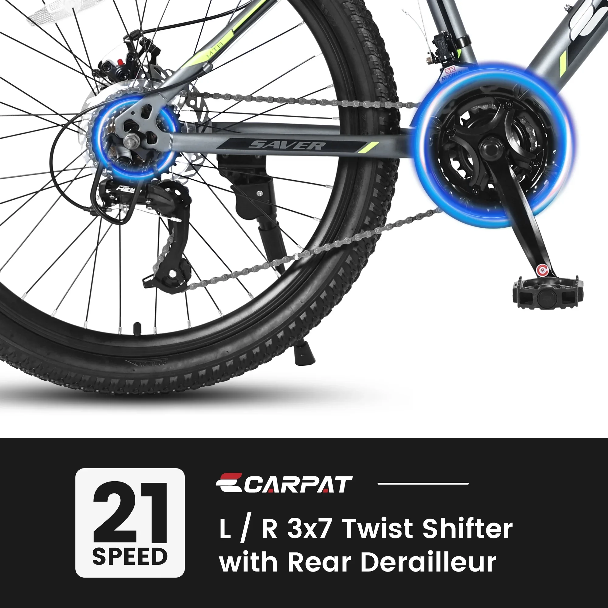 Ambifirner s Mountain Bike, 24-Inch Wheels, Aluminum Frame, 21-Speed Drivetrain, Lavender