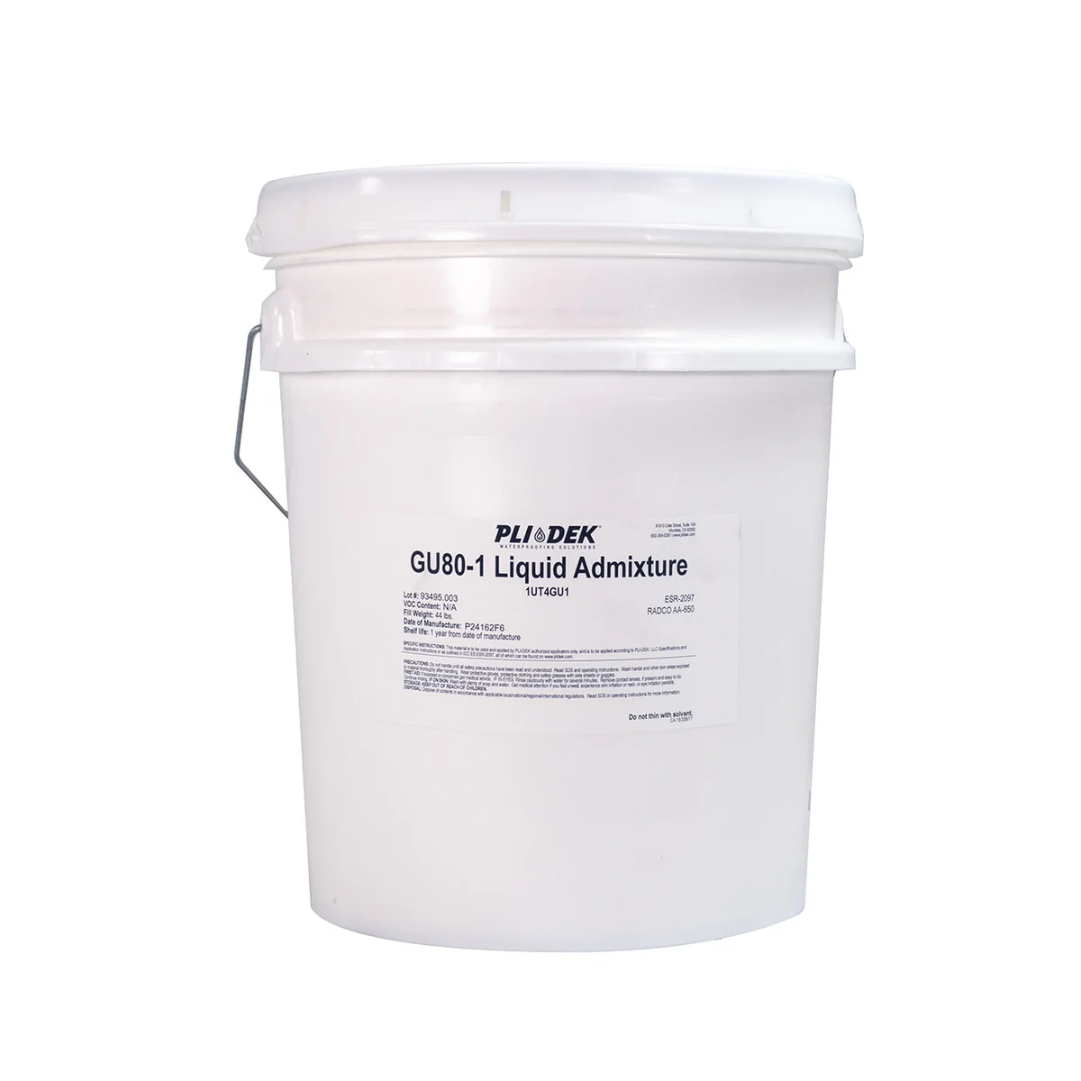 Pli-Dek GU80-1 Liquid Admixture – 5 Gallon Pail (Primer Coat Acrylic Emulsion)