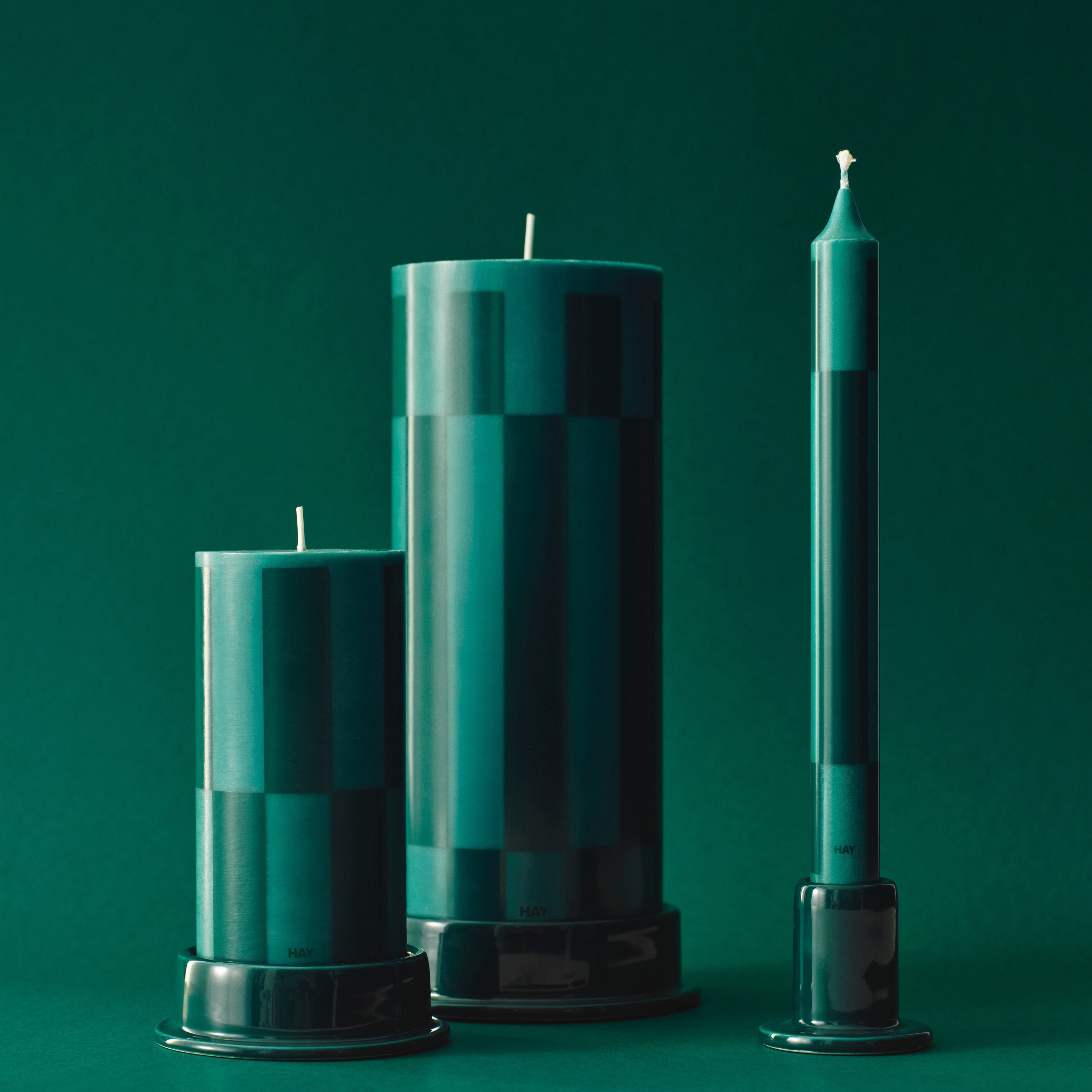 HAY Column Kandelaar Ø 12,8 cm - Dark Green