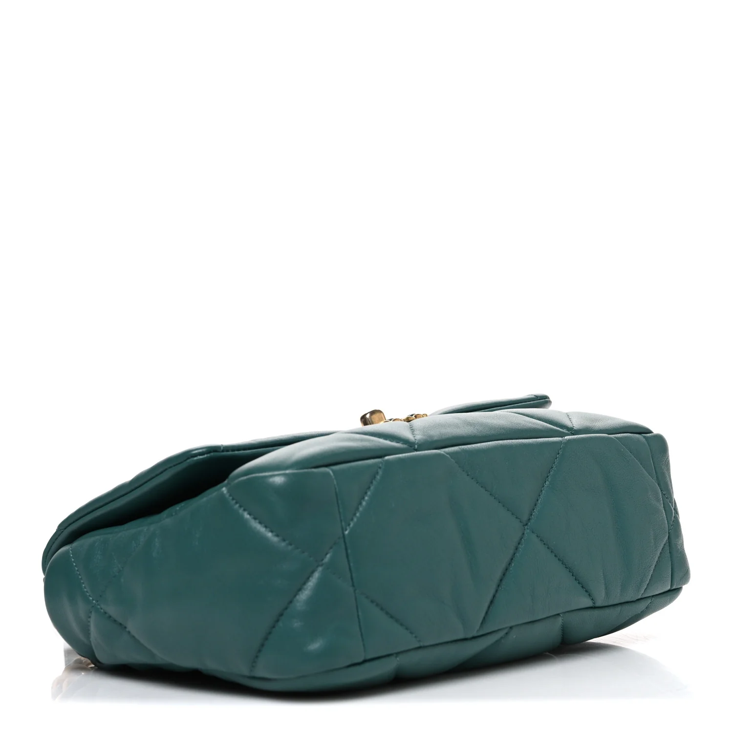 Lambskin Quilted Medium Chanel 19 Flap Green