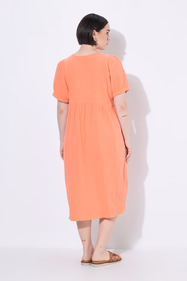 Tonal Leopard Print 3/4 Sleeve Midi Dress
