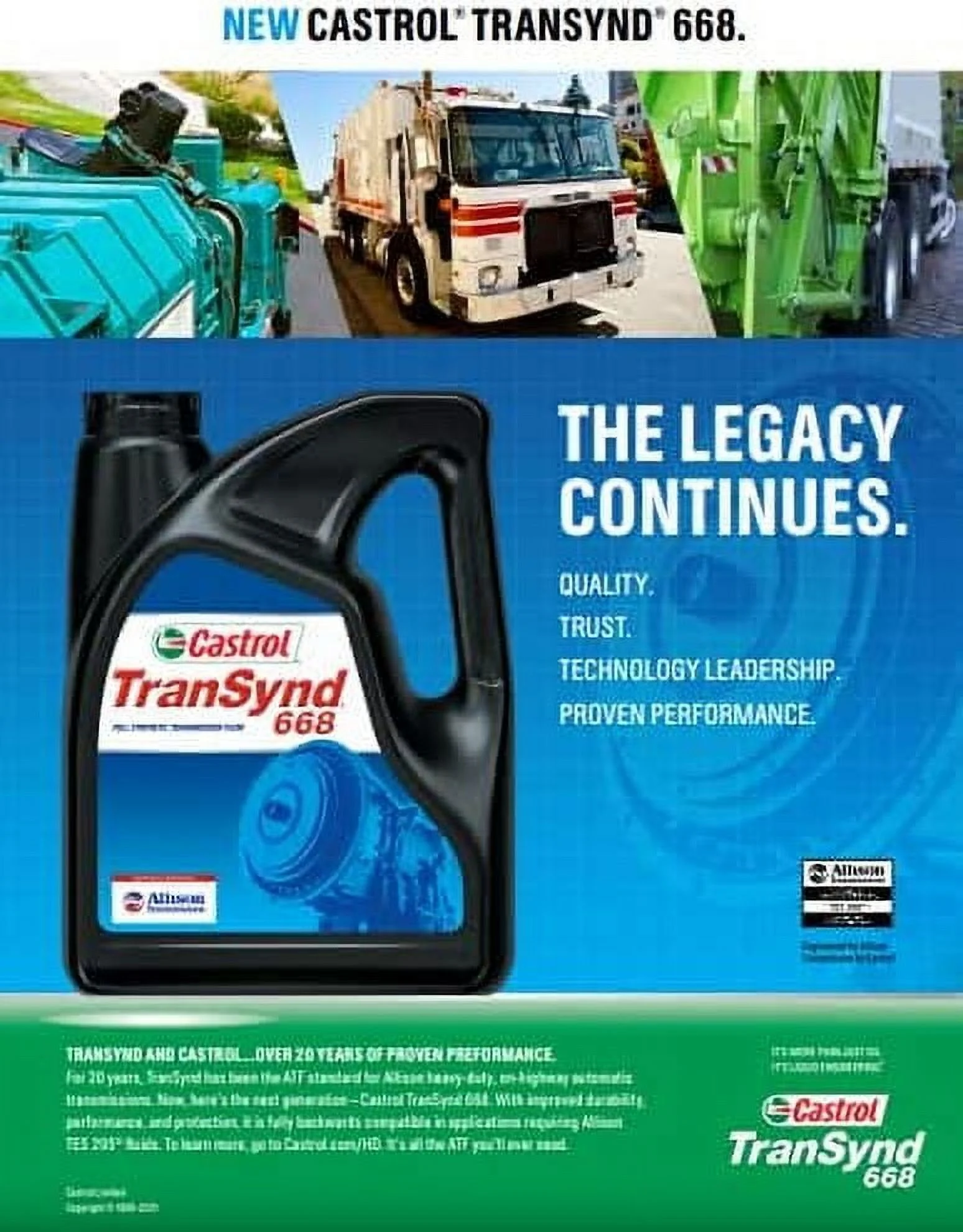 Castrol Transynd 668 Synthetic Automatic Transmission Fluid, 5 Gal