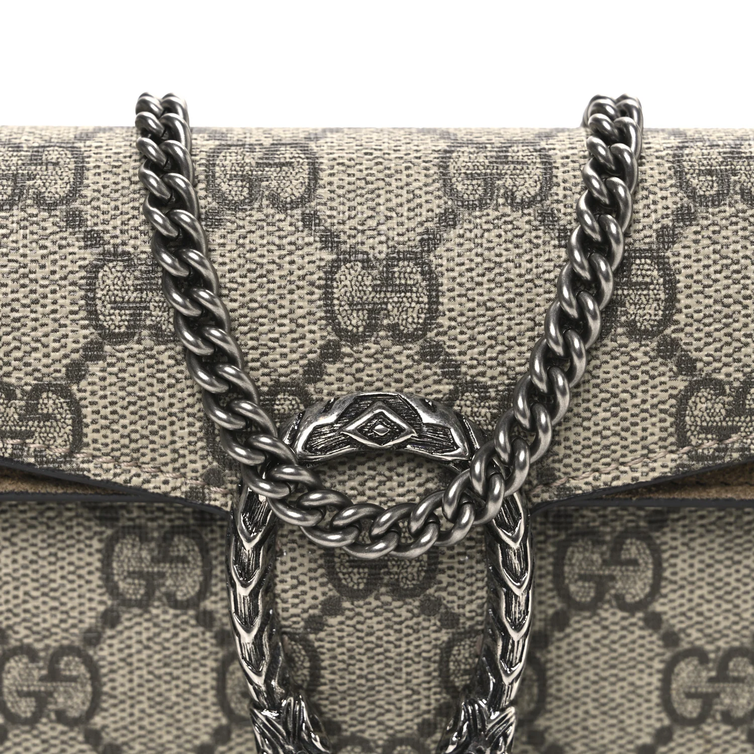 GG Supreme Monogram Super Mini Dionysus Shoulder Bag Taupe
