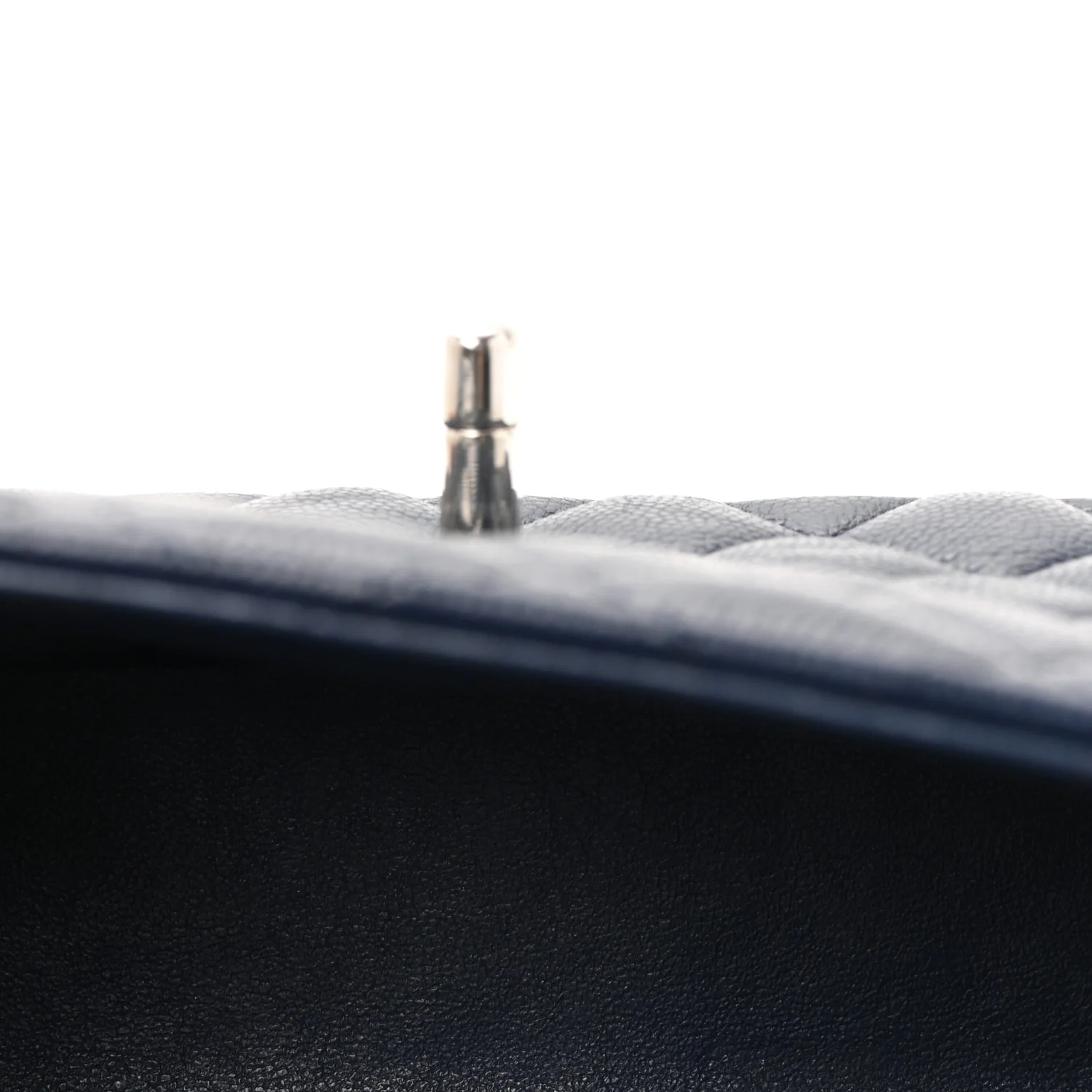 Caviar Quilted Mini Square Flap Navy
