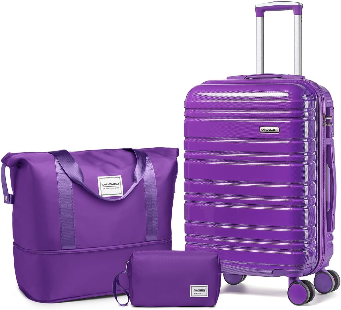 Ensemble de 6 valises, ensemble de valises rigides extensibles avec roulettes multidirectionnelles, ensemble de bagages à roulettes légers