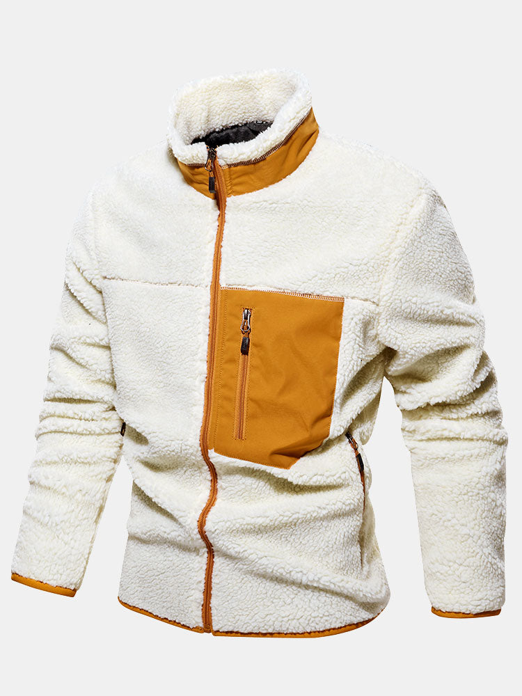 Veste en fausse fourrure Teddy à fermeture éclair Hoooyi