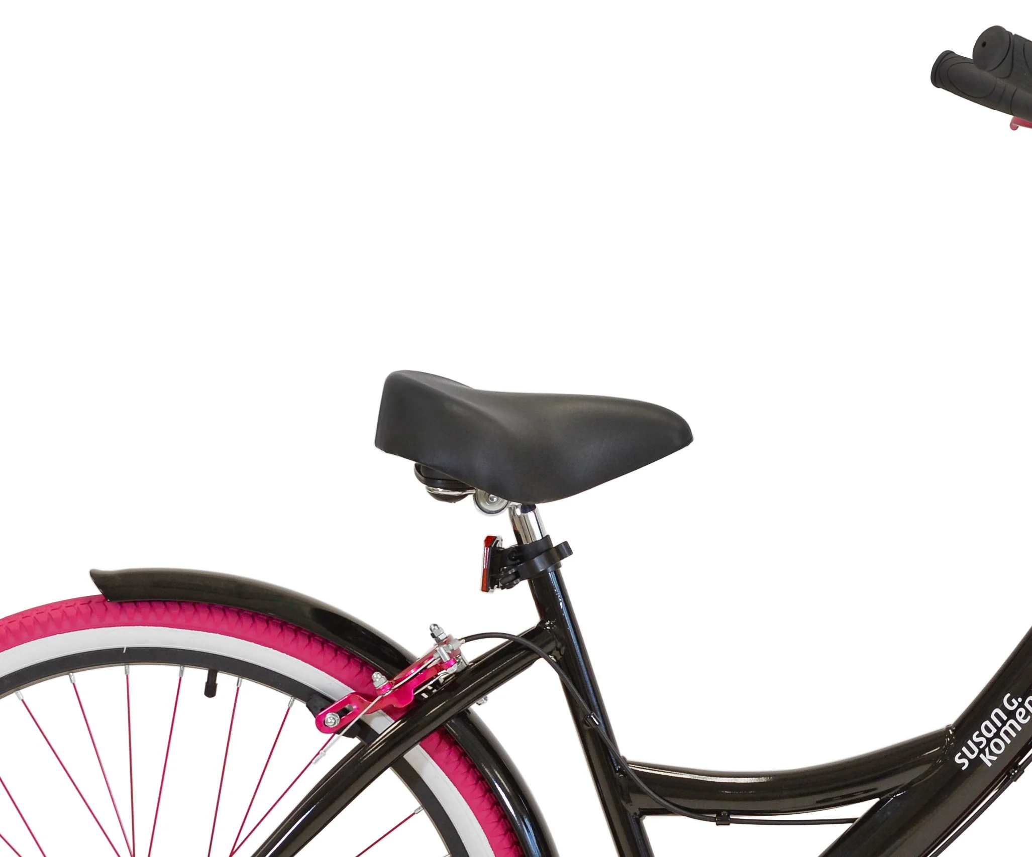 26" Cruiser Bike, Adult, Ages 12+, Black and Pink - Image 5