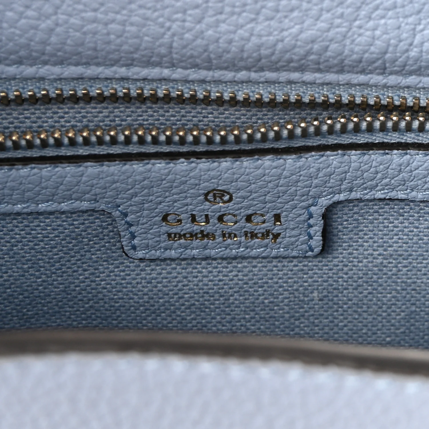 Grained Calfskin Web Medium Jackie 1961 Hobo Light Blue