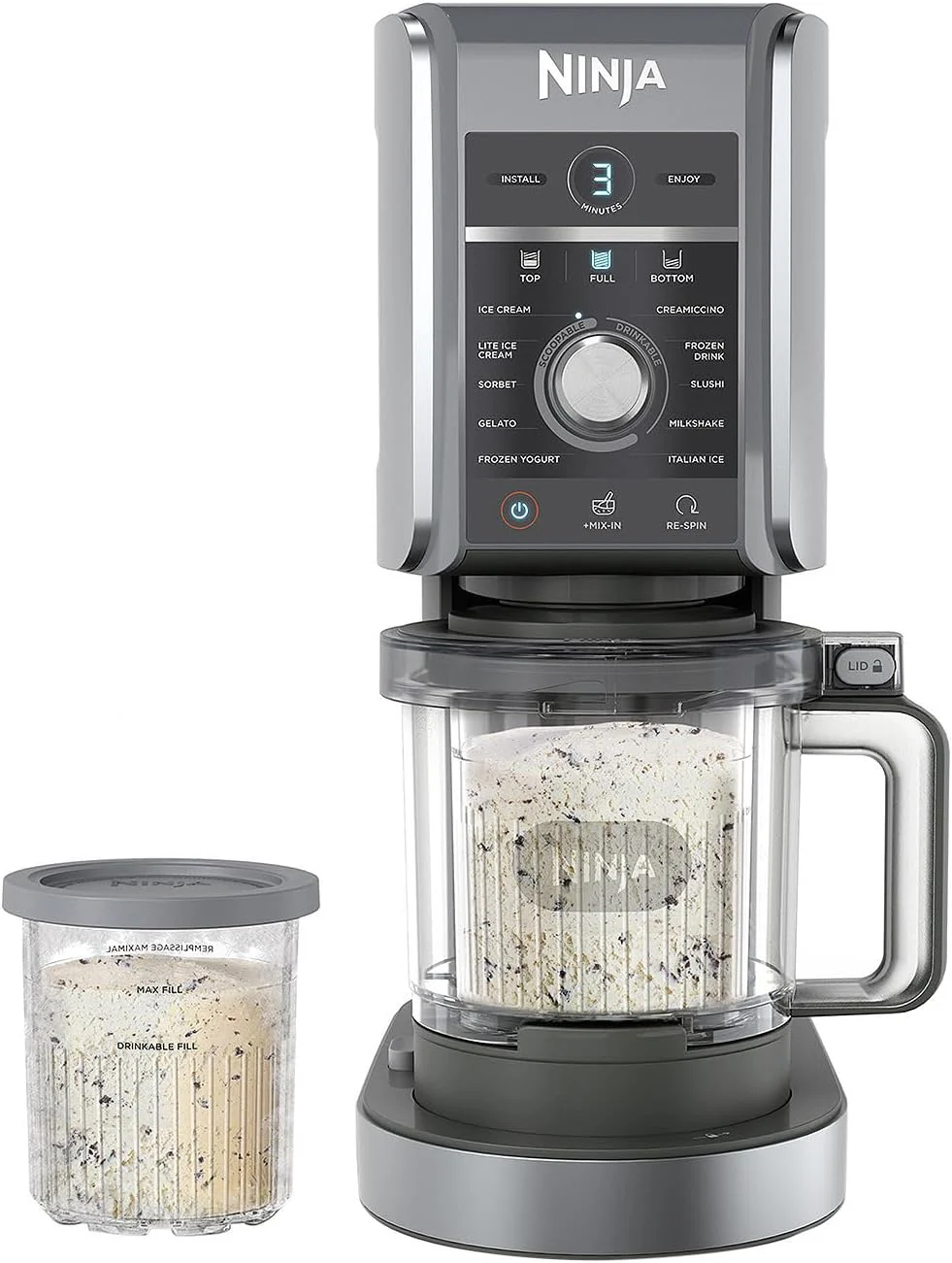 Ninja CREAMi Deluxe 11-en-1 Machine à glaces et desserts glacés de luxe