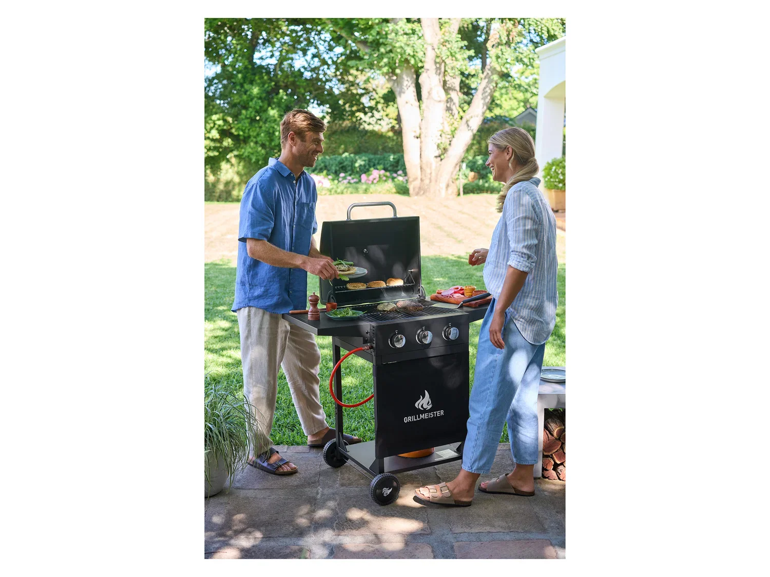 GRILLMEISTER Barbecue  gaz, 3 brleurs