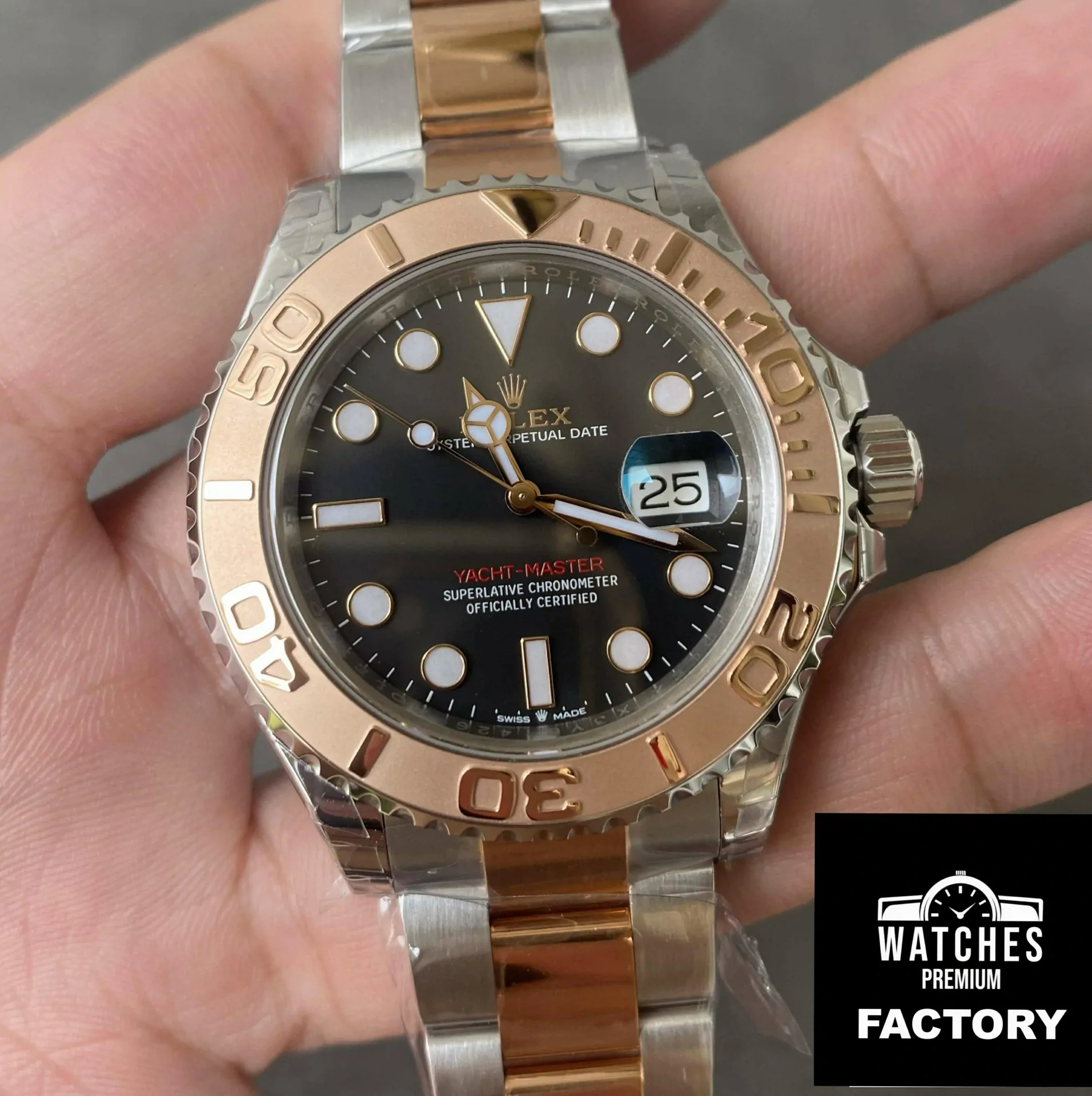 Rolex Yacht Master M126621-0002 VS Factory Rose Gold Black Dial