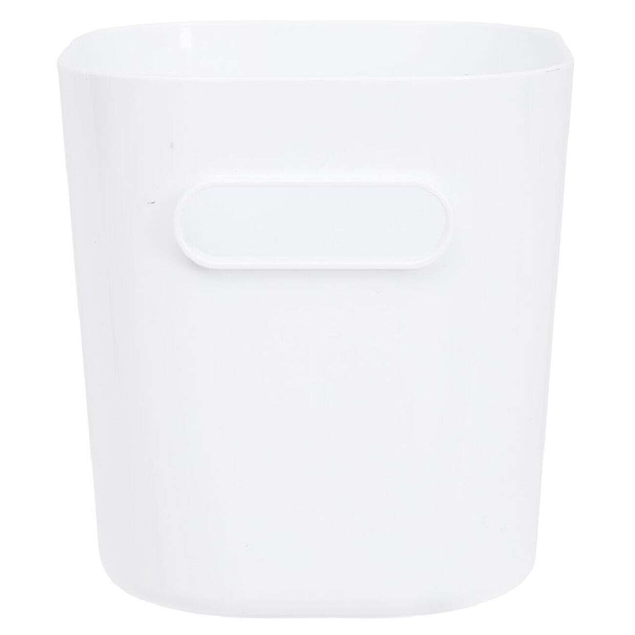 Bac de rangement avec poignée blanc