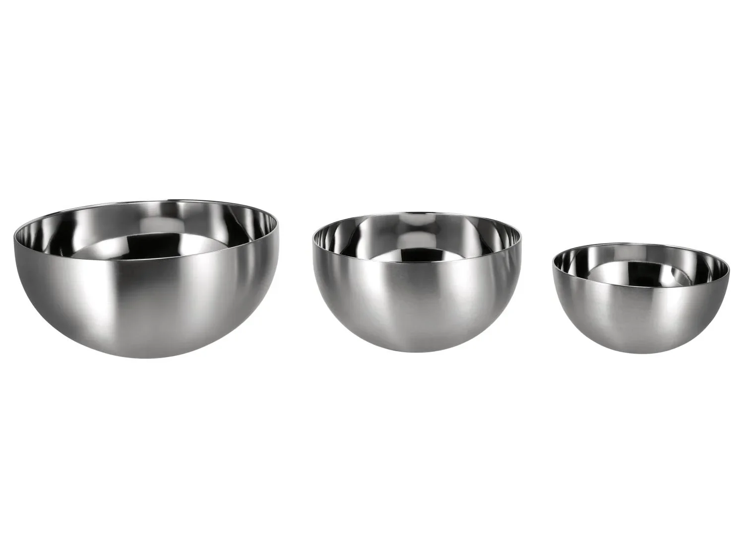 SILVERCREST Set de 3 bols en acier inoxydable